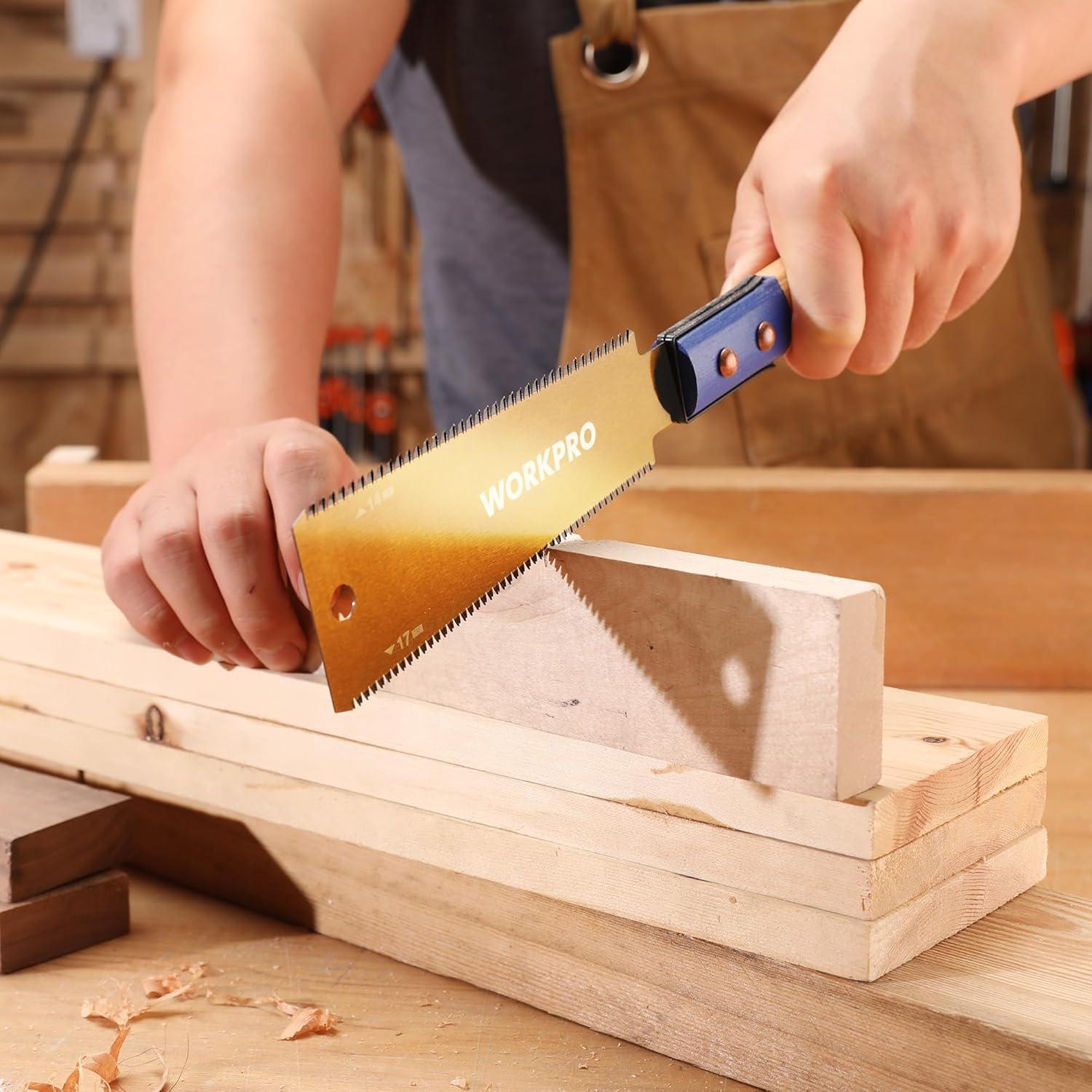 Sierra de Tirar Japonesa WORKPRO 15 cm Doble Filo SK5