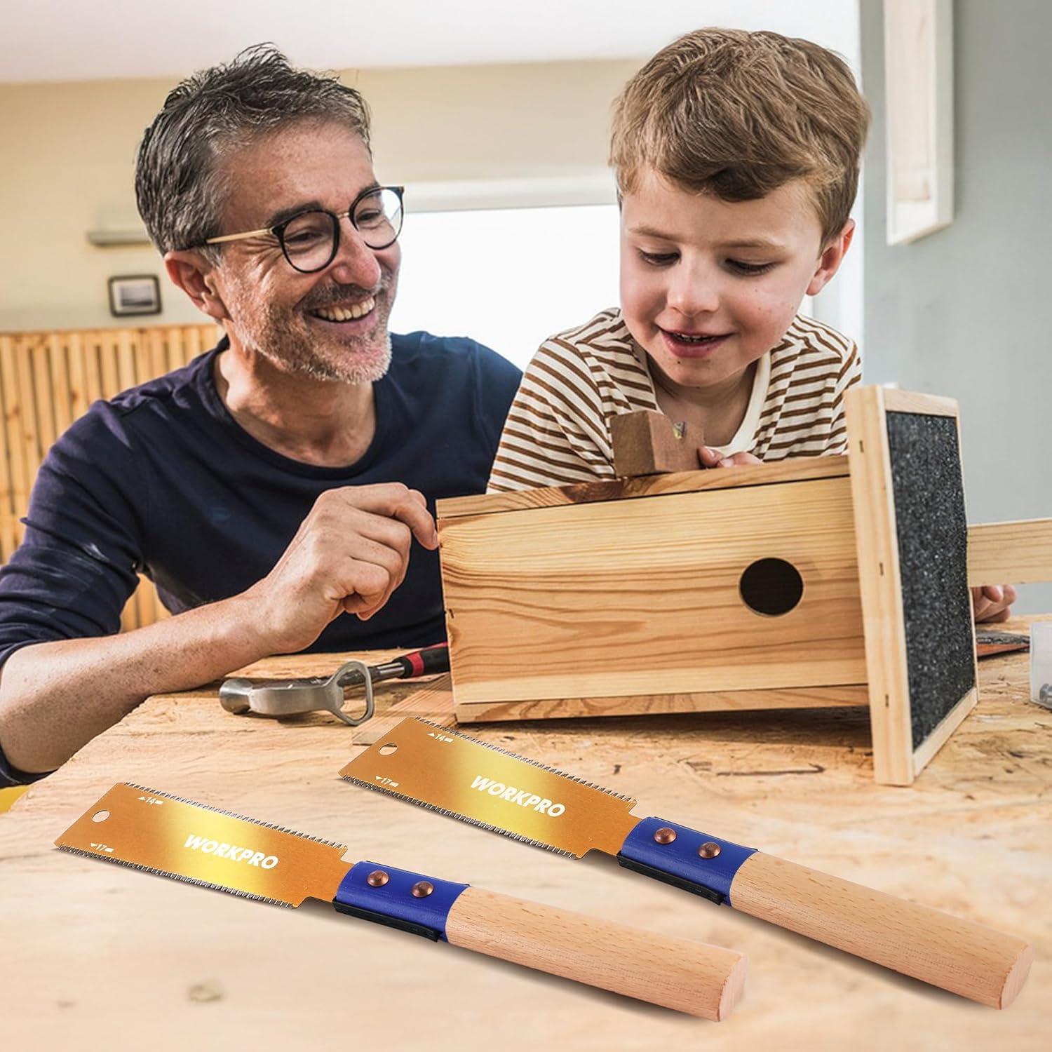 Sierra de Tirar Japonesa WORKPRO 15 cm Doble Filo SK5