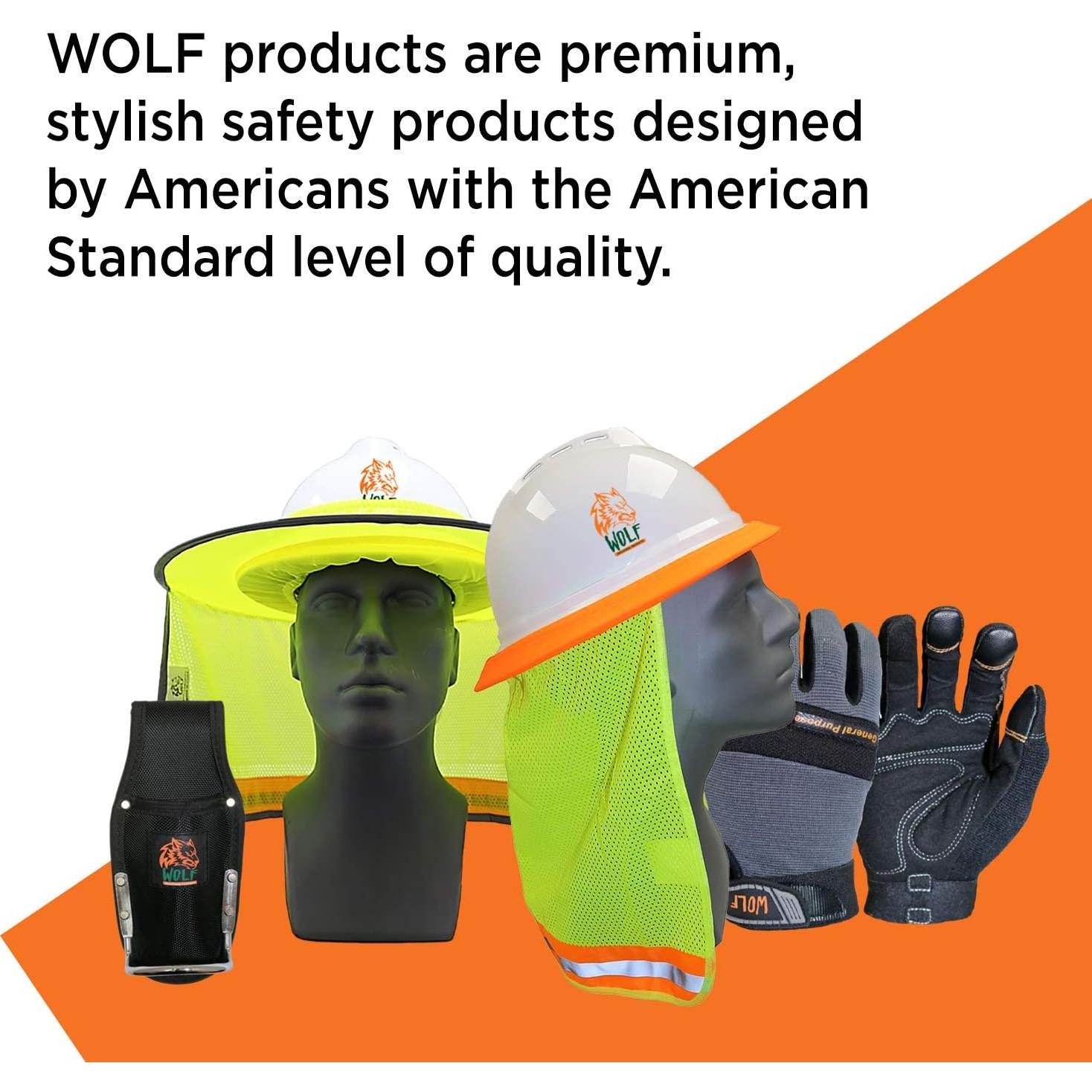 Sombrero de Seguridad WOLF Industrial Reflectante Naranja