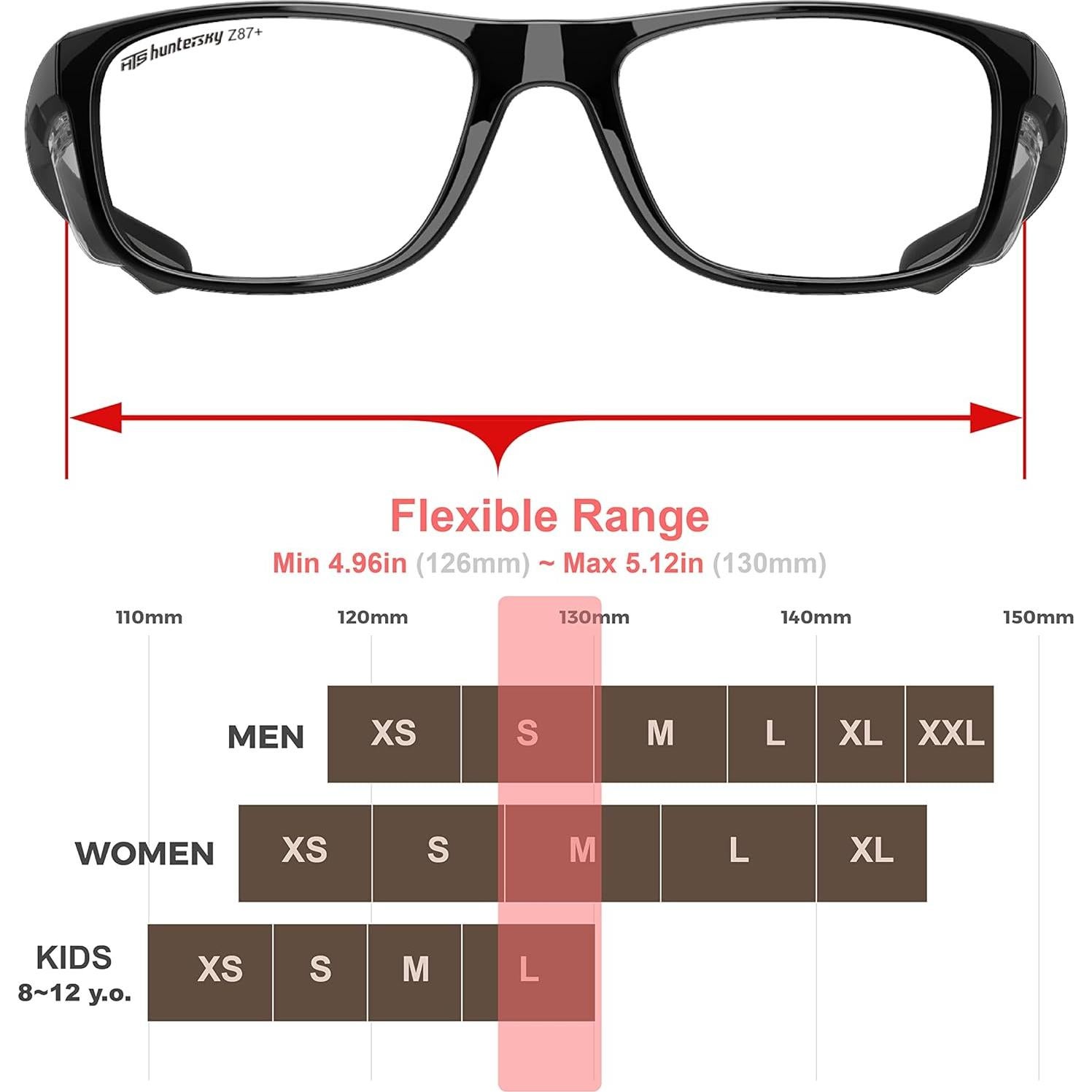Gafas de Seguridad HTS TR90NZZ Pequeñas con Protectores Laterales