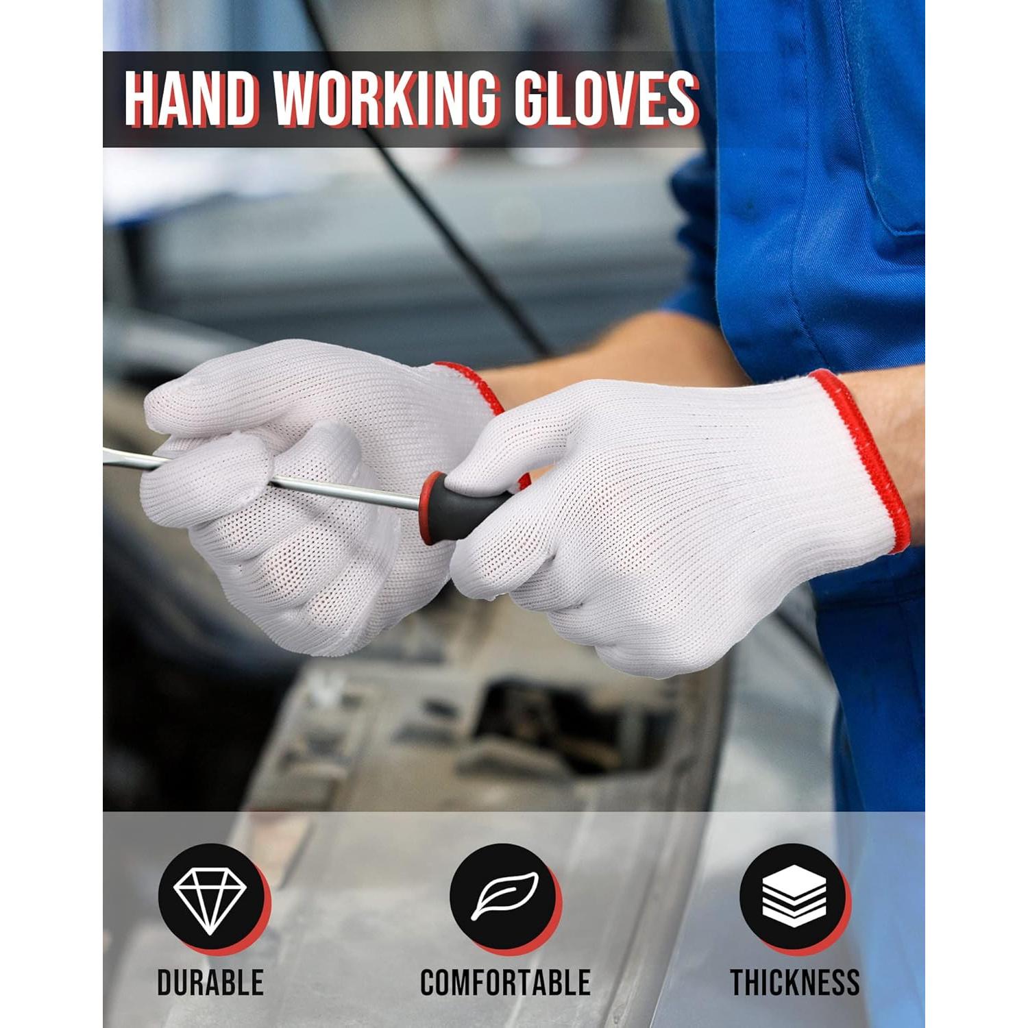 Guantes de Trabajo SATINIOR 36 Pares Algodón Unisex