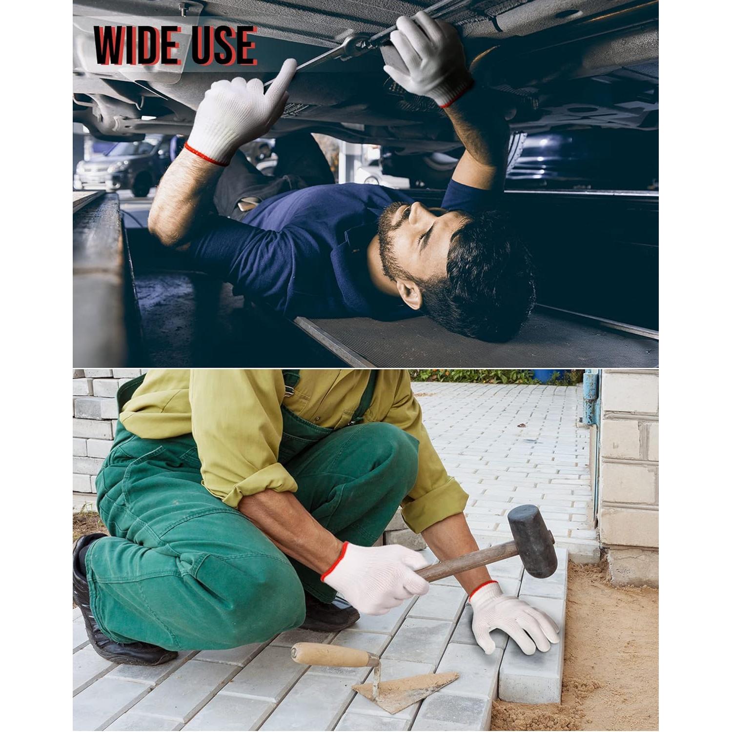 Guantes de Trabajo SATINIOR 36 Pares Algodón Unisex