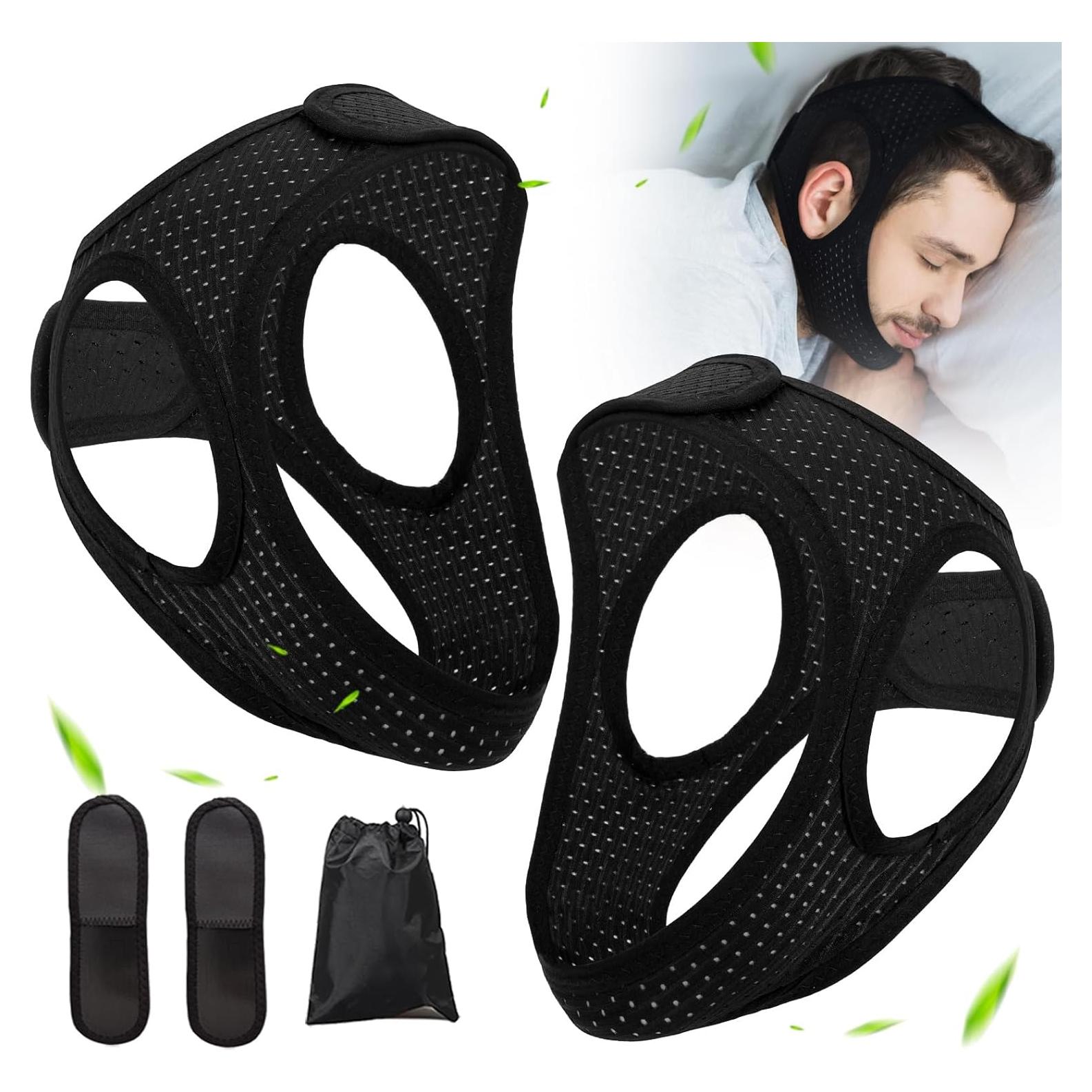 Correa para Barbilla Forzacx CPAP Antironquido Negro 2 Piezas