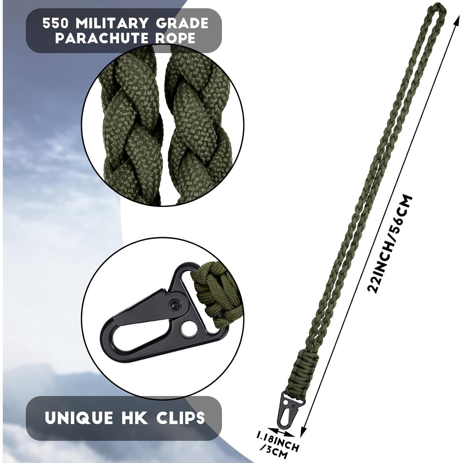 Cuerdas Paracord Frienda 2 Piezas Verde Militar 550 Resistencia