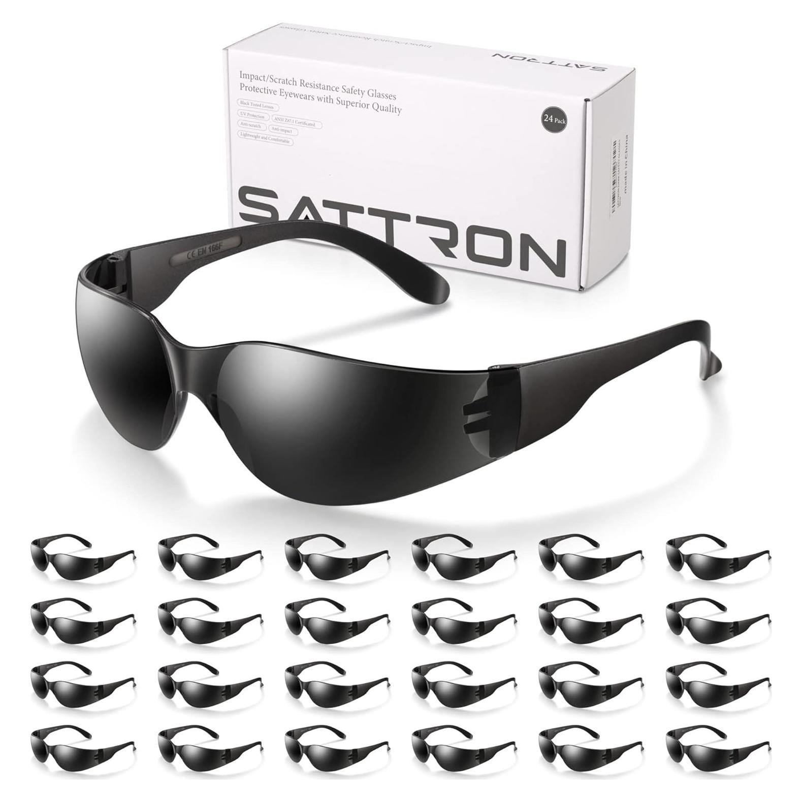 Paquete de 24 Gafas de Seguridad Tintadas SATTRON UV