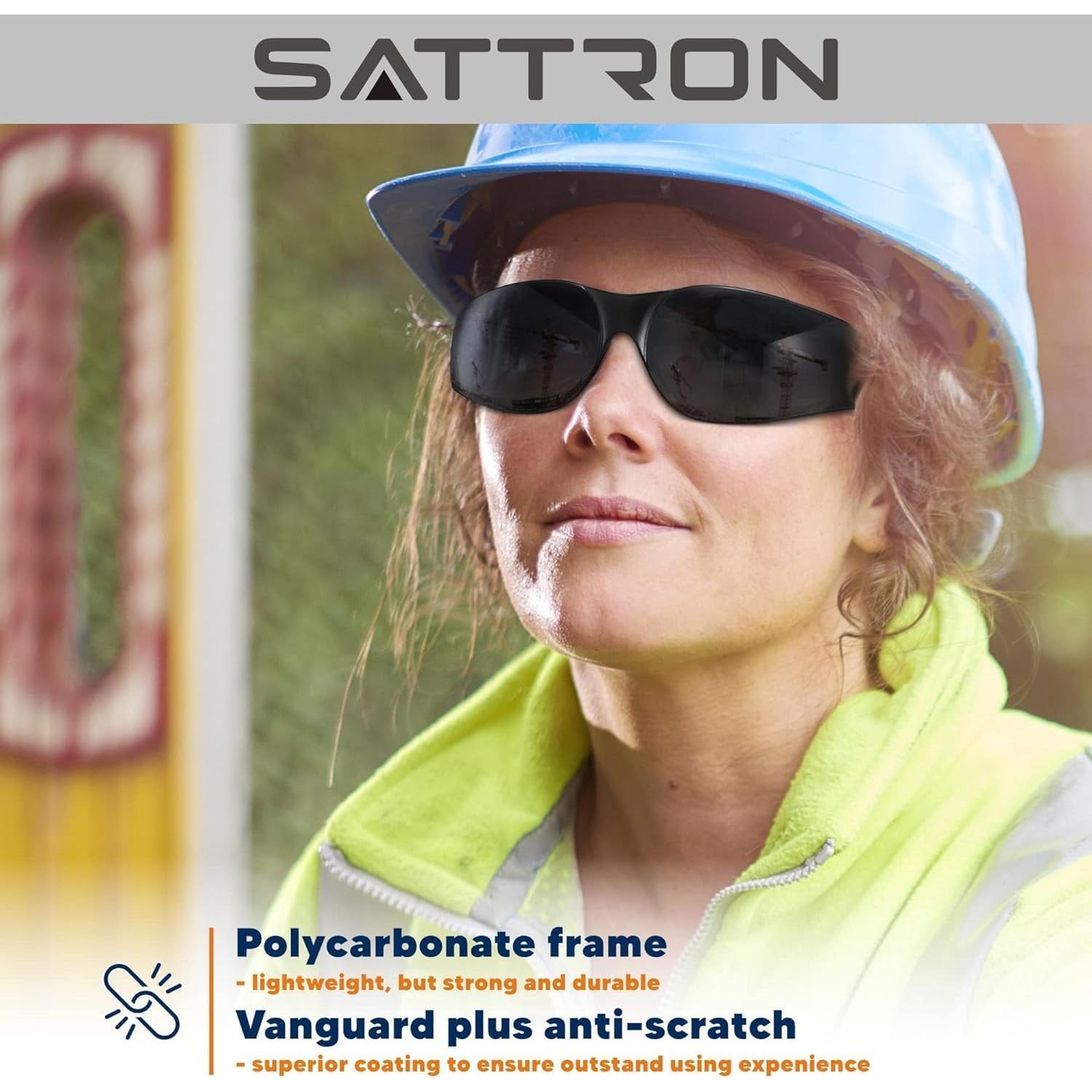 Paquete de 24 Gafas de Seguridad Tintadas SATTRON UV