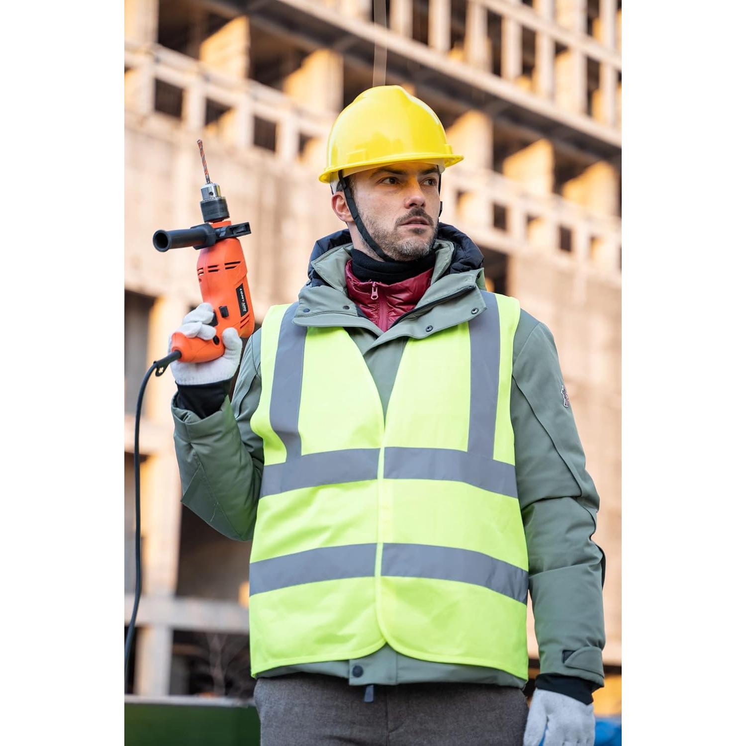 Chaleco de Seguridad Dazonity Amarillo XL Reflectante Unisex