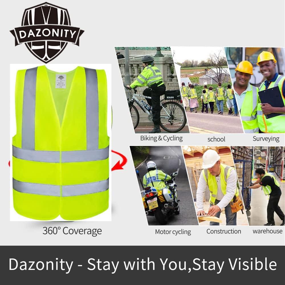 Chaleco de Seguridad Dazonity Amarillo XL Reflectante Unisex