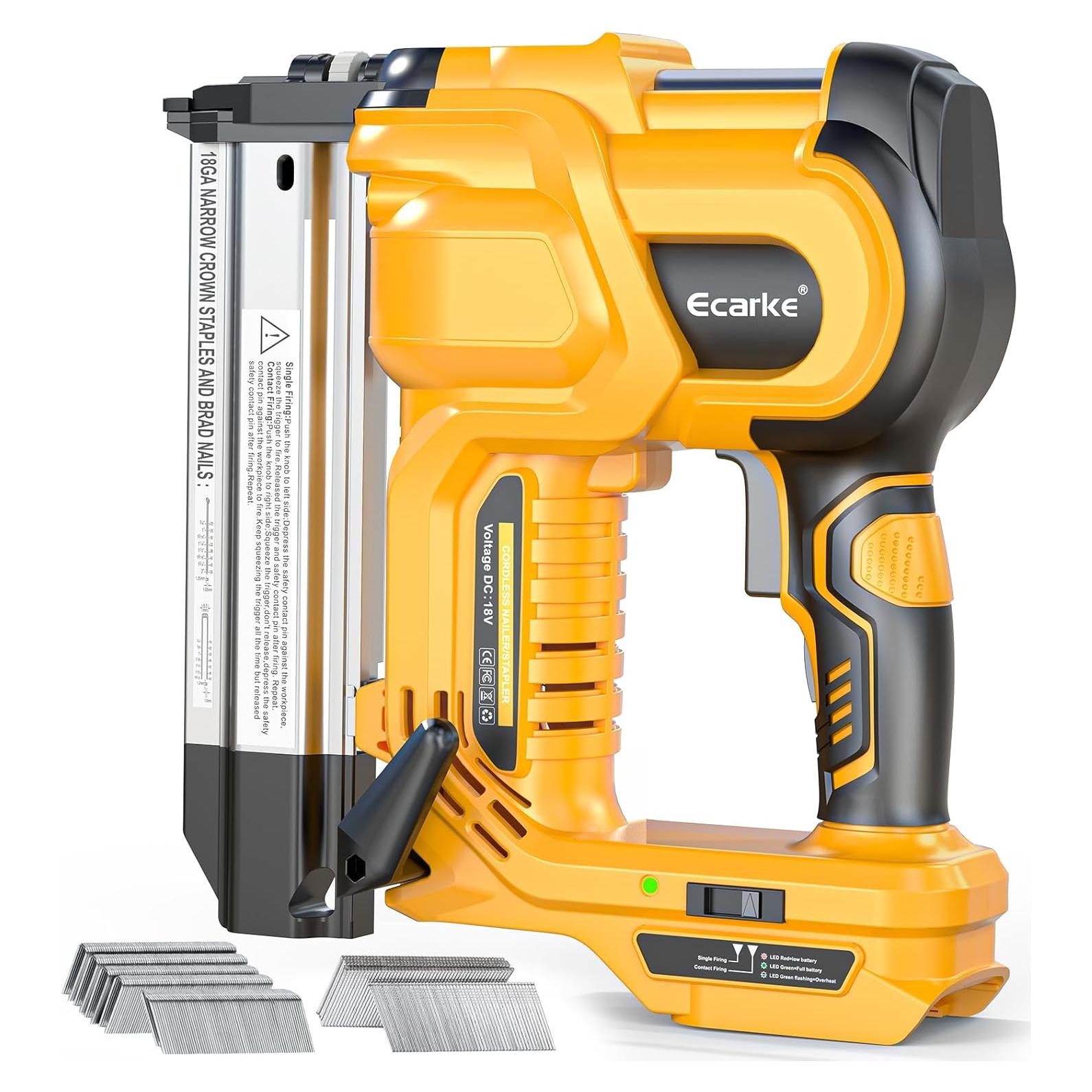 Clavadora de Brad Ecarke 2 en 1 para Batería Dewalt 20V