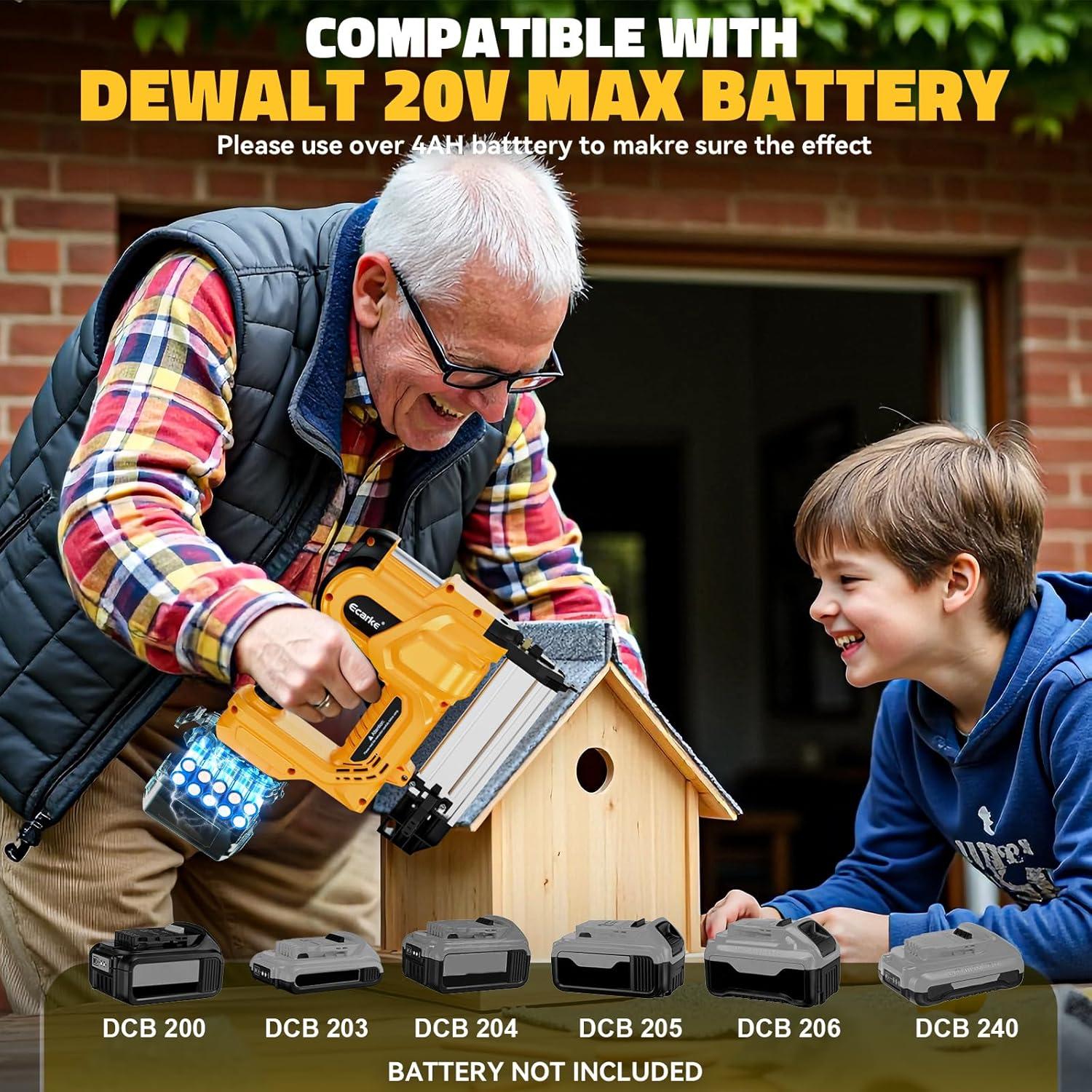 Clavadora de Brad Ecarke 2 en 1 para Batería Dewalt 20V