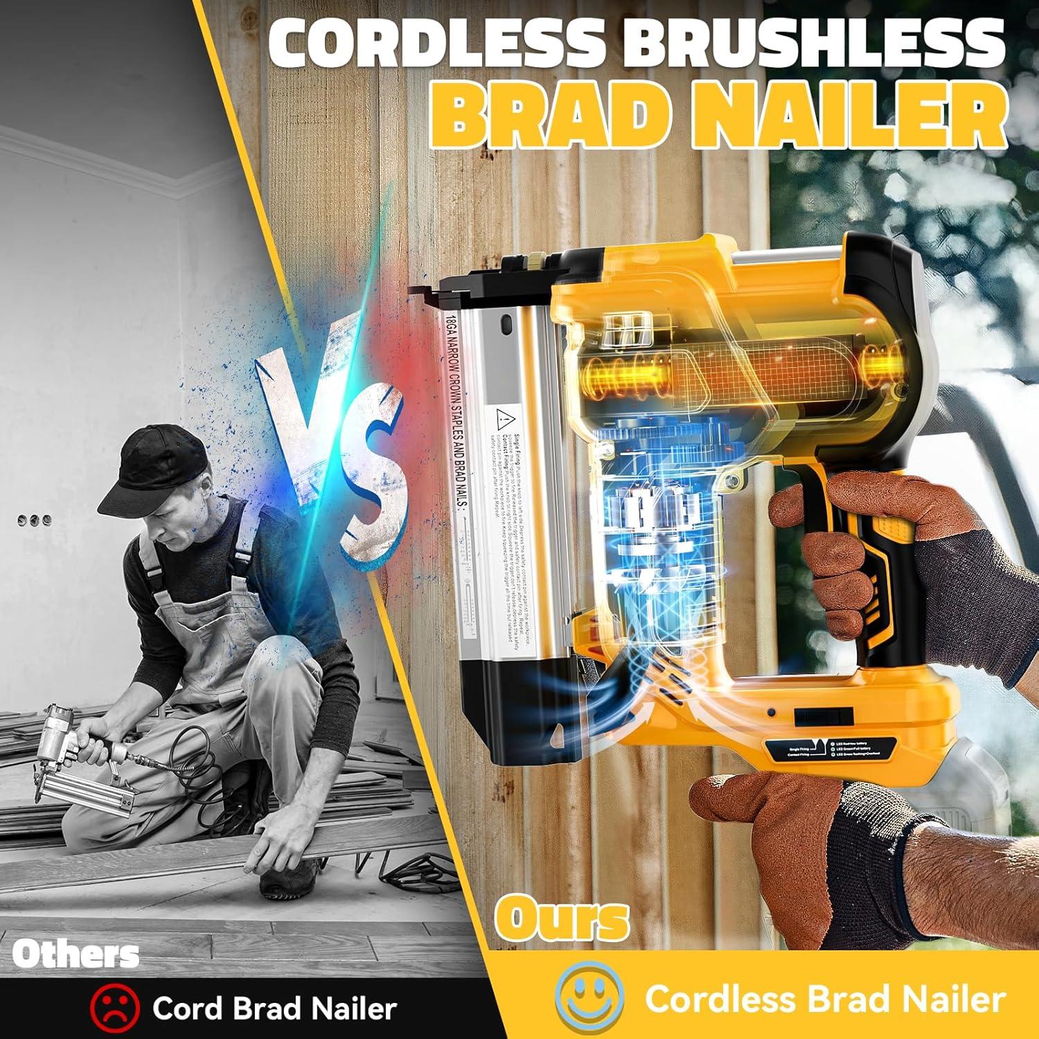 Clavadora de Brad Ecarke 2 en 1 para Batería Dewalt 20V