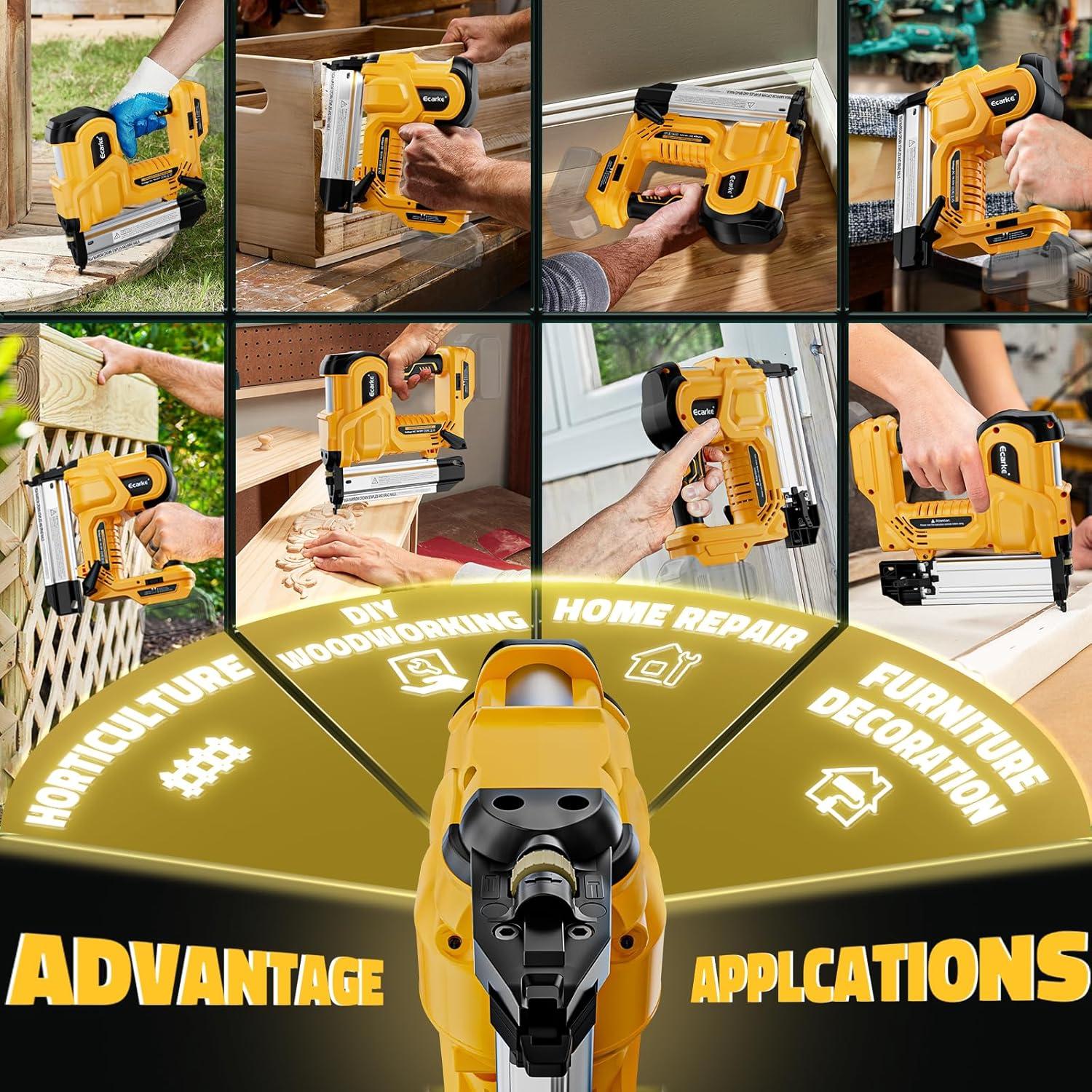 Clavadora de Brad Ecarke 2 en 1 para Batería Dewalt 20V