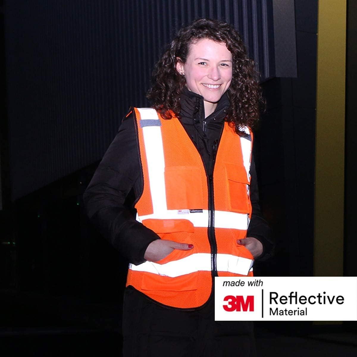 Chaleco Reflectante Salzmann Malla Naranja Multi-Bolsillo