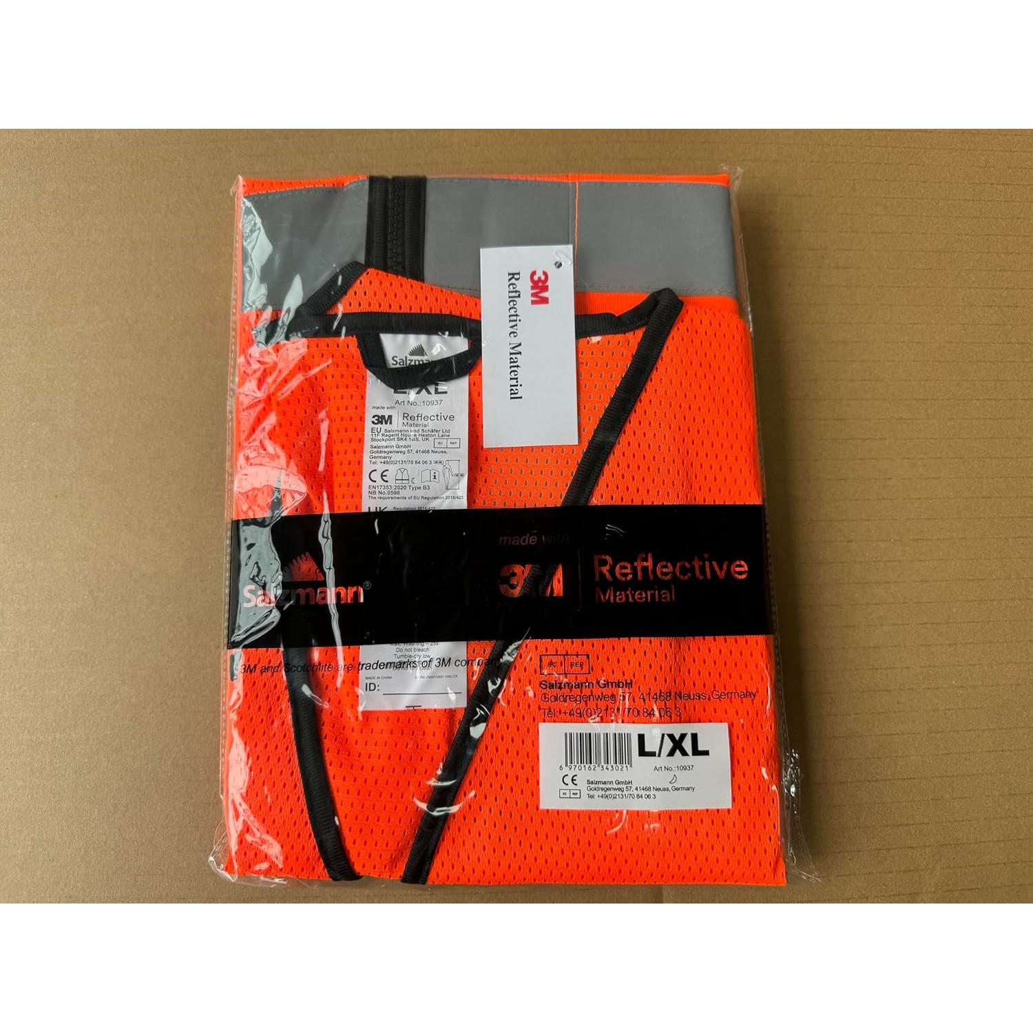 Chaleco Reflectante Salzmann Malla Naranja Multi-Bolsillo