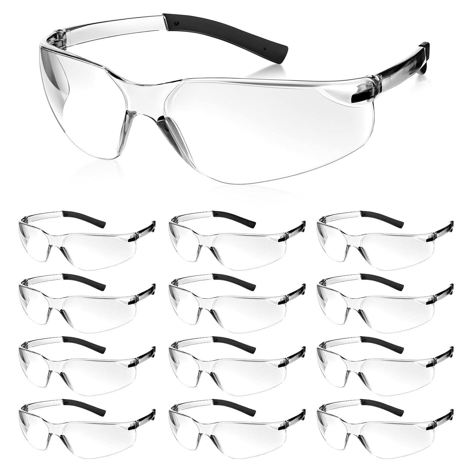 Gafas de Seguridad Queekay 12 Piezas UV Antirrayaduras