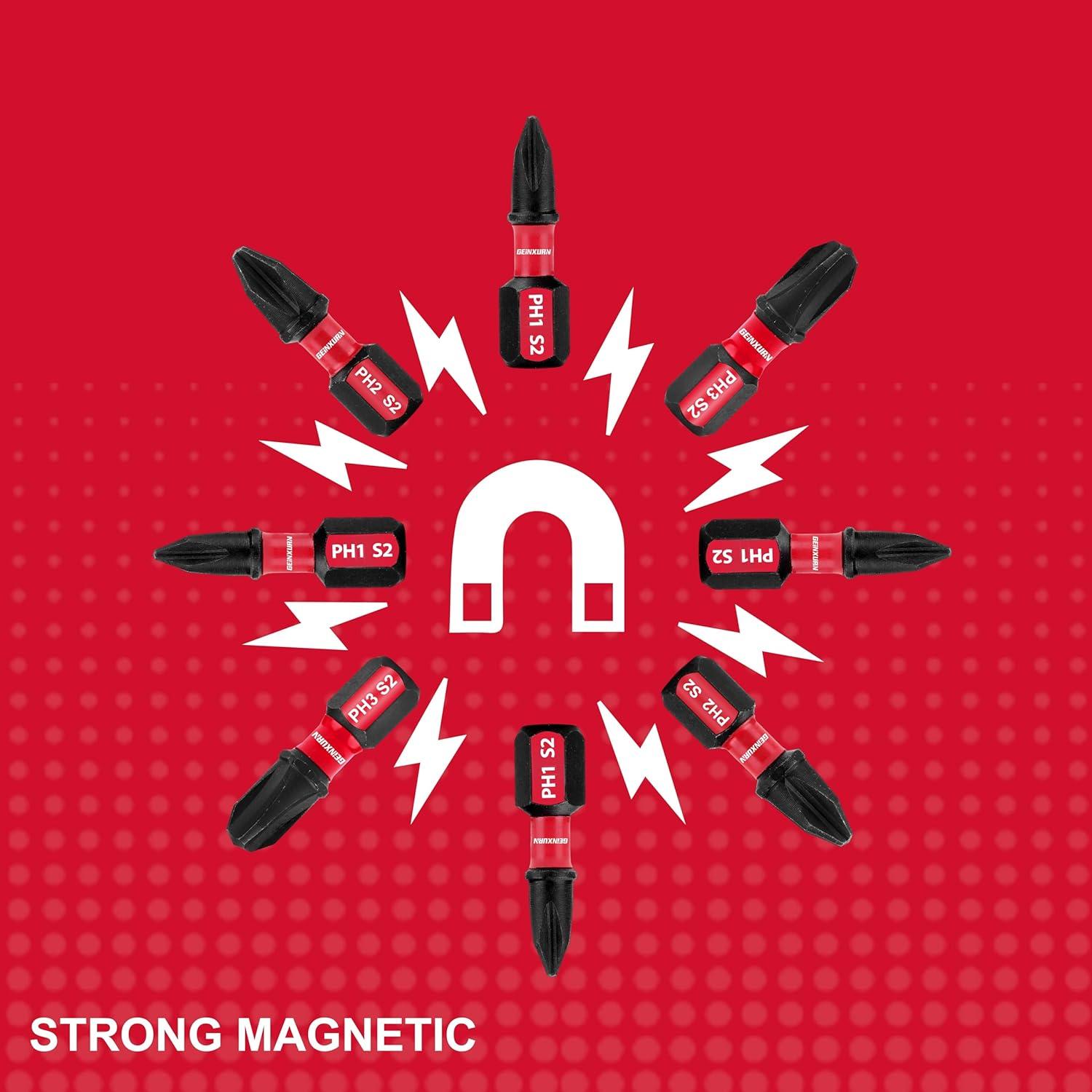 Juego de Bits de Destornillador GEINXURN 22 Piezas S2 con Soporte