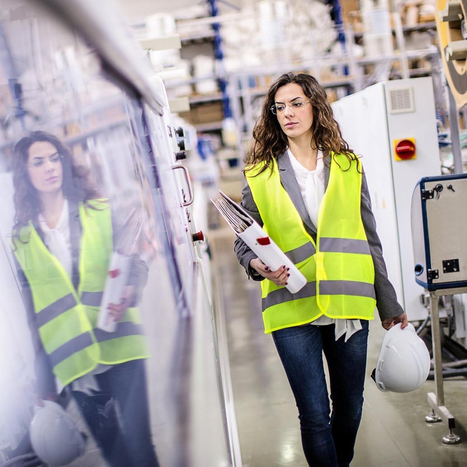 Paquete de 20 Chalecos Reflectantes de Seguridad Unisex