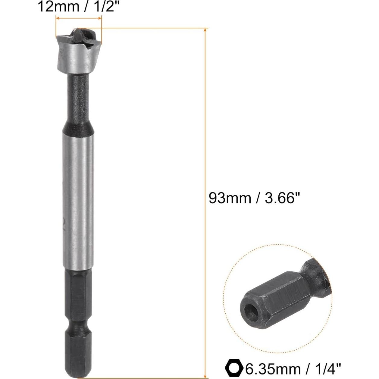 Bit de Forstner HARFINGTON 12mm Acero Carbono Multi-Diente
