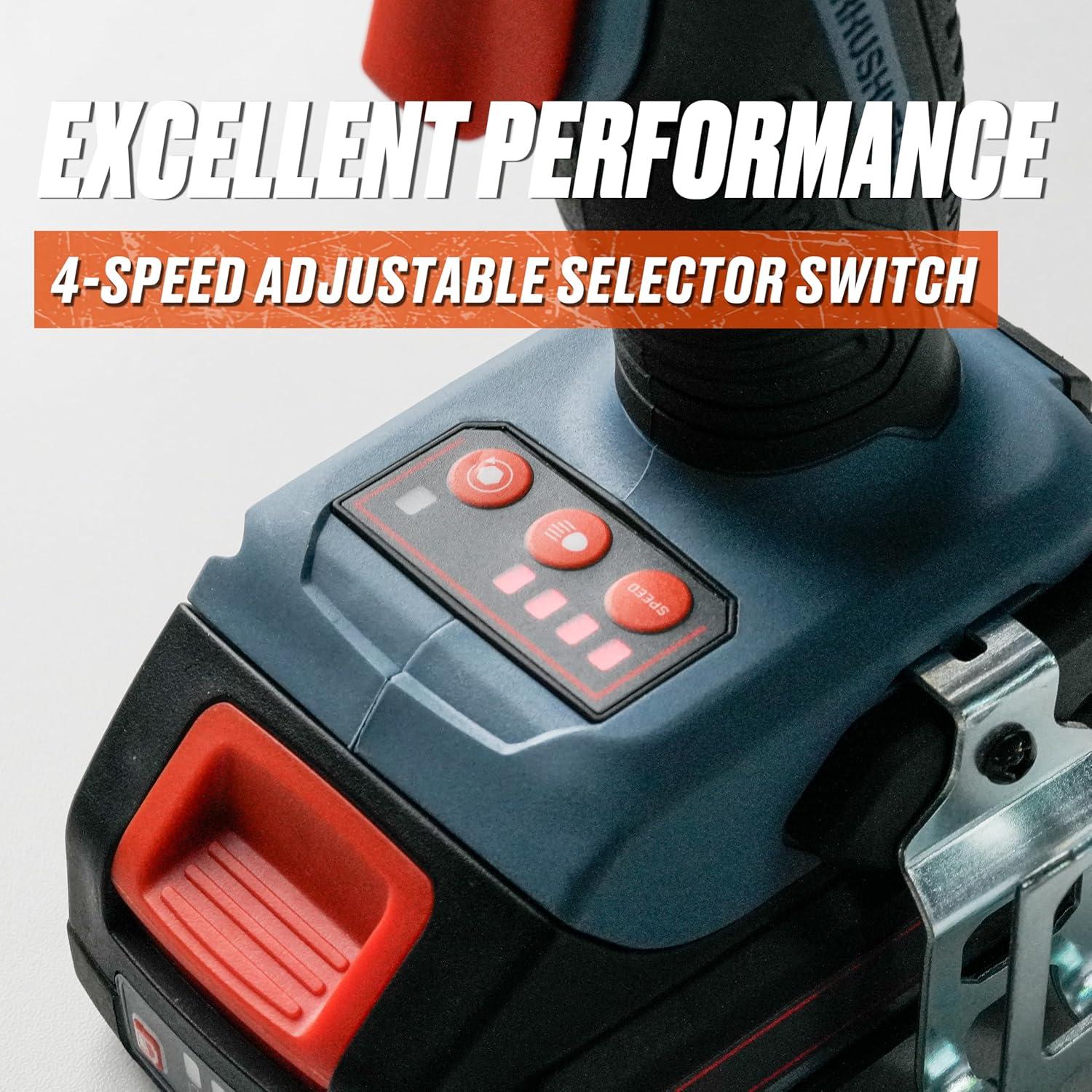 Destornillador de Impacto Inalámbrico SENIX X2 20V 130 Lb-Pie