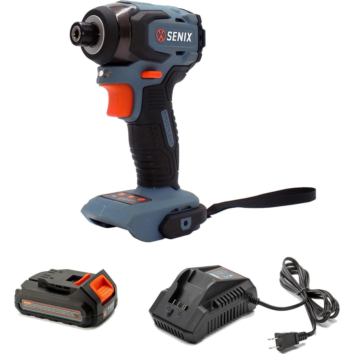 Destornillador de Impacto Inalámbrico SENIX X2 20V 130 Lb-Pie