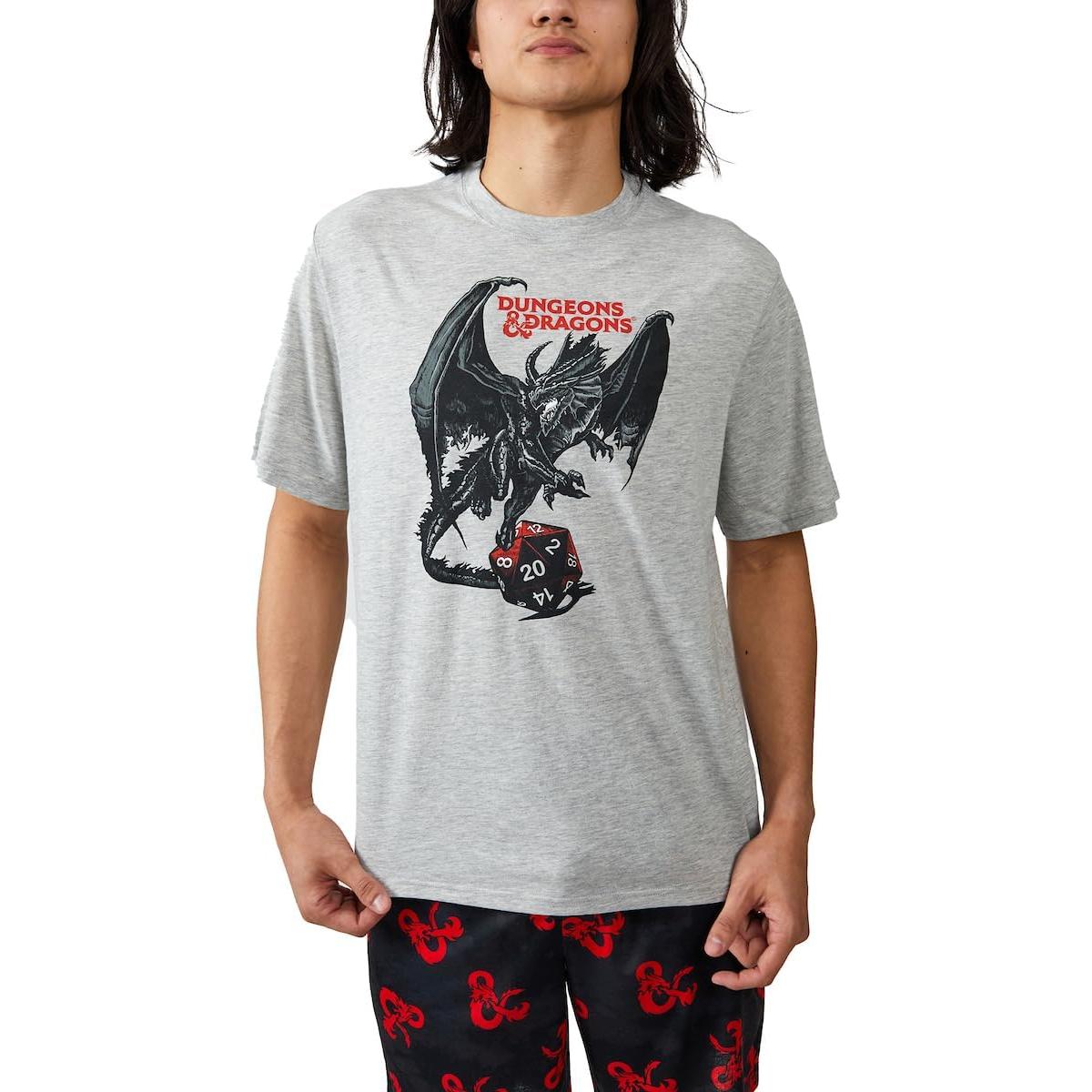 Conjunto de Pijama para Hombre Bioworld D&D 2 Piezas Camiseta y Pantalones Cortos