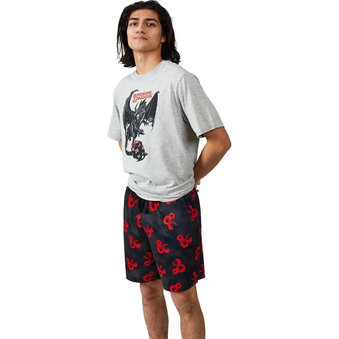 Conjunto de Pijama para Hombre Bioworld D&D 2 Piezas Camiseta y Pantalones Cortos