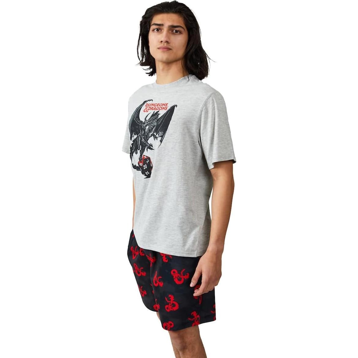 Conjunto de Pijama para Hombre Bioworld D&D 2 Piezas Camiseta y Pantalones Cortos