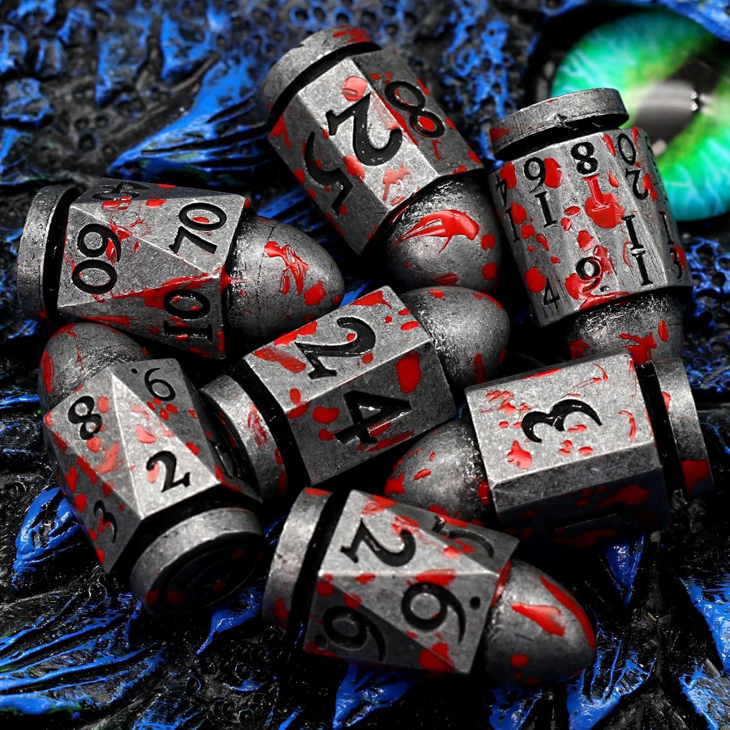 Juego de Dados DND HNCCESG Metal Bullet 7 Piezas