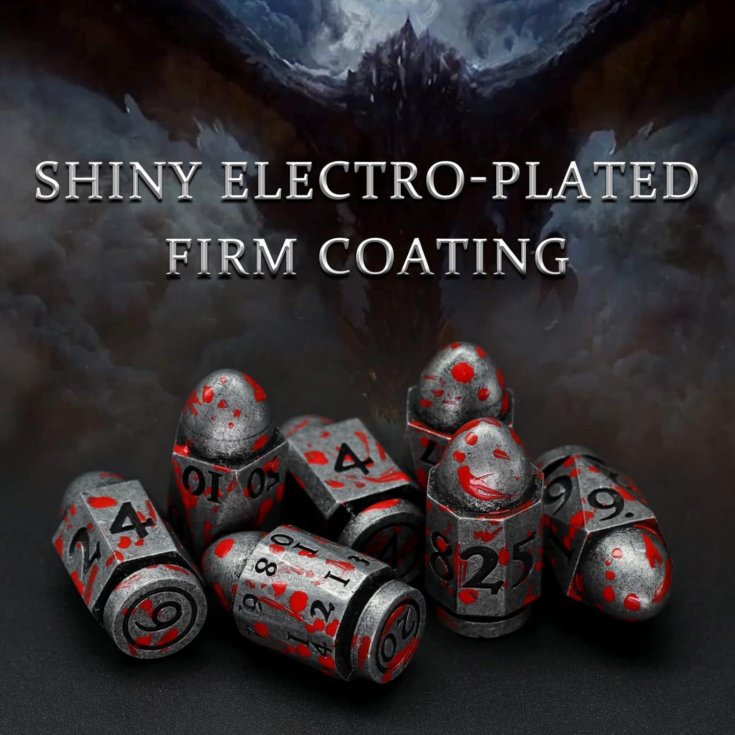 Juego de Dados DND HNCCESG Metal Bullet 7 Piezas