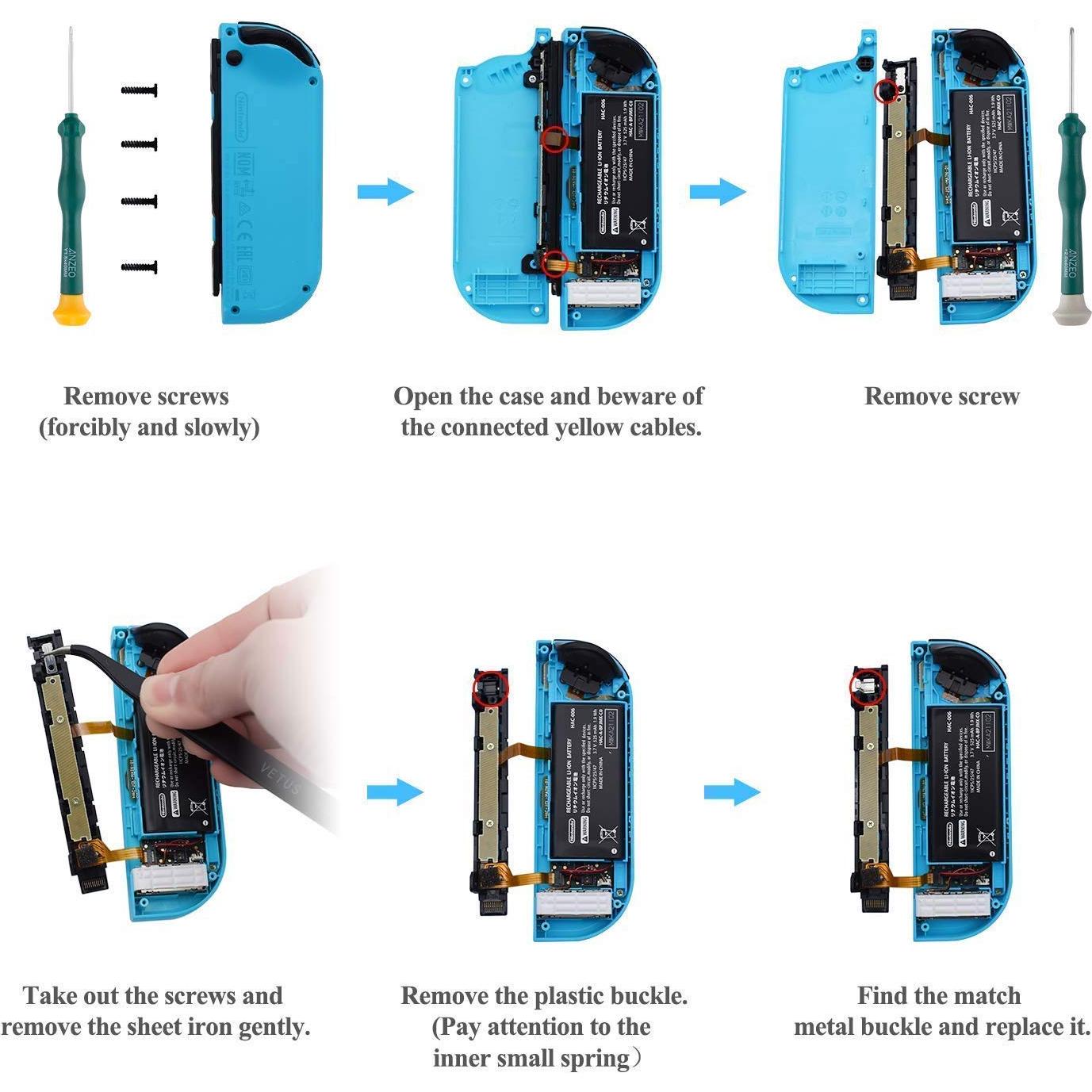 Kit de Reparación Joycon LONANDY para Nintendo Switch - 2 Piezas