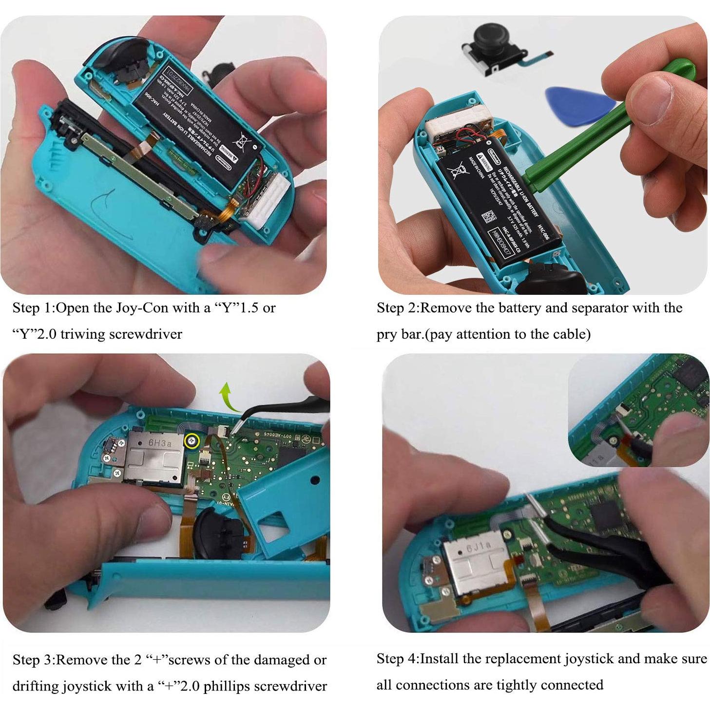Kit de Reparación Joycon LONANDY para Nintendo Switch - 2 Piezas
