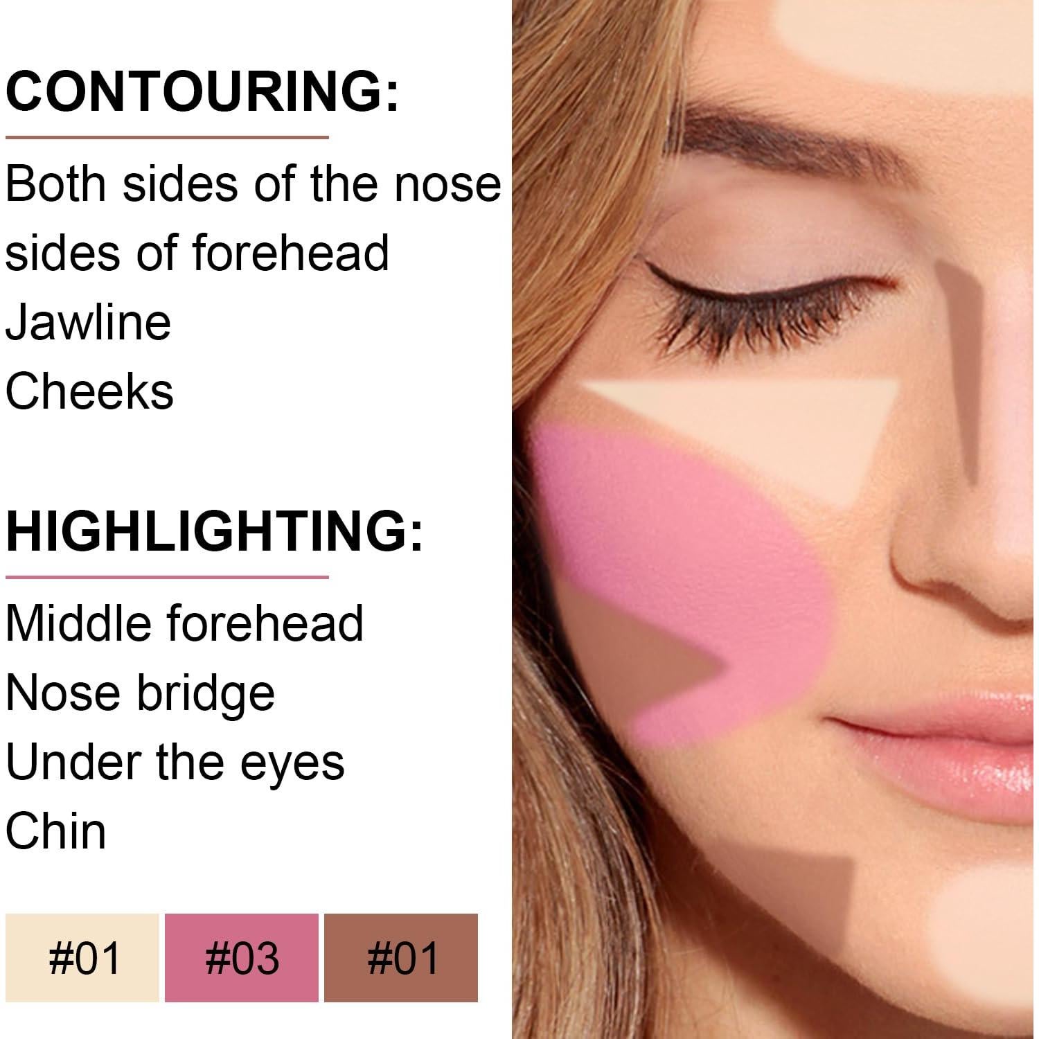 Kit de Maquillaje en Barra Meilury Doble Cara 6 Colores