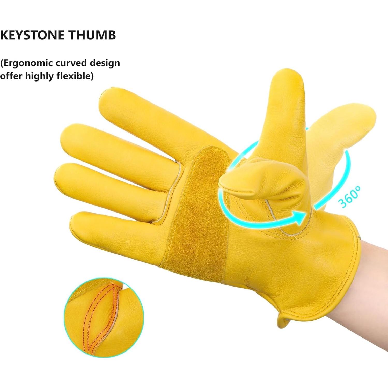 Guantes de trabajo DULFINE de cuero para jardinería