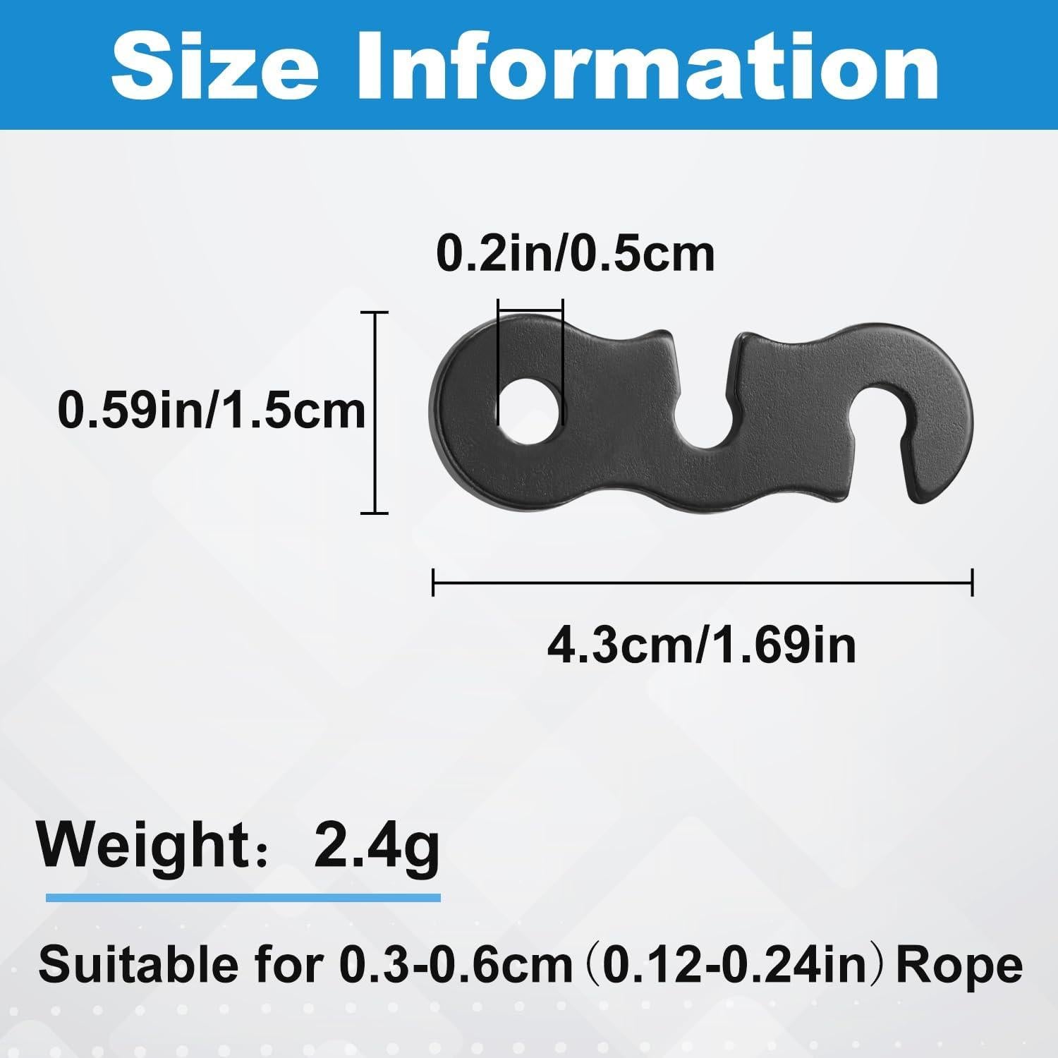 Ajustadores de Cuerda de Aluminio SATINIOR - 20 Piezas