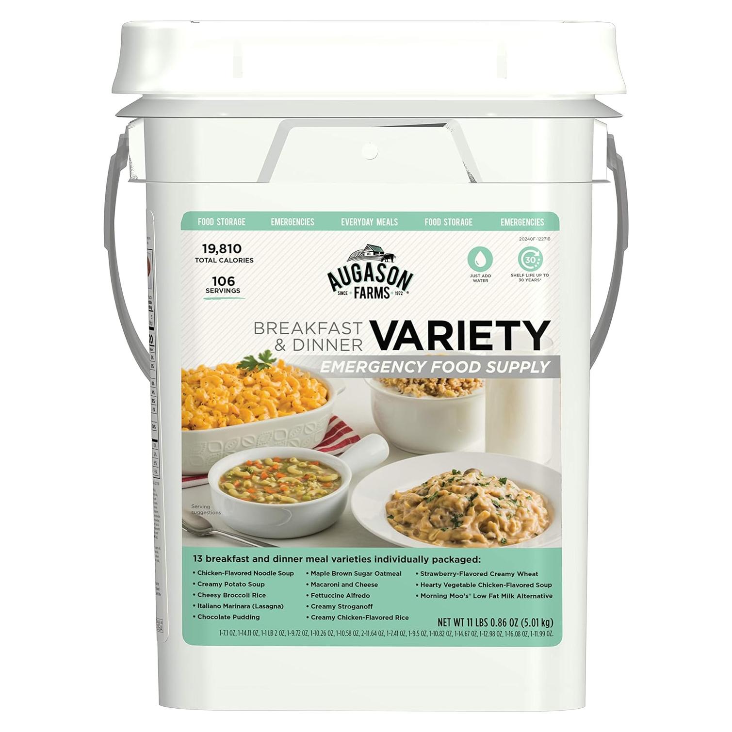 Paila de Comida de Emergencia Aguayo Farms 4996.8g 106 Porciones