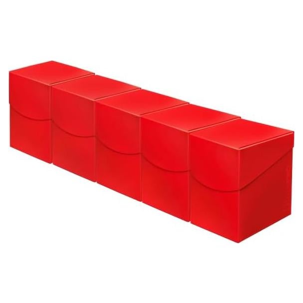 Caja de Cartas Ultra Pro 100+ Rojo Manzana Set de 5 - Almacenamiento TCG