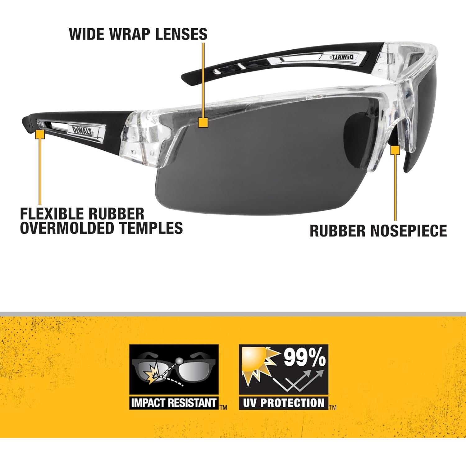 Gafas de Seguridad DEWALT DPG100T-2D - Lente Ahumada UV