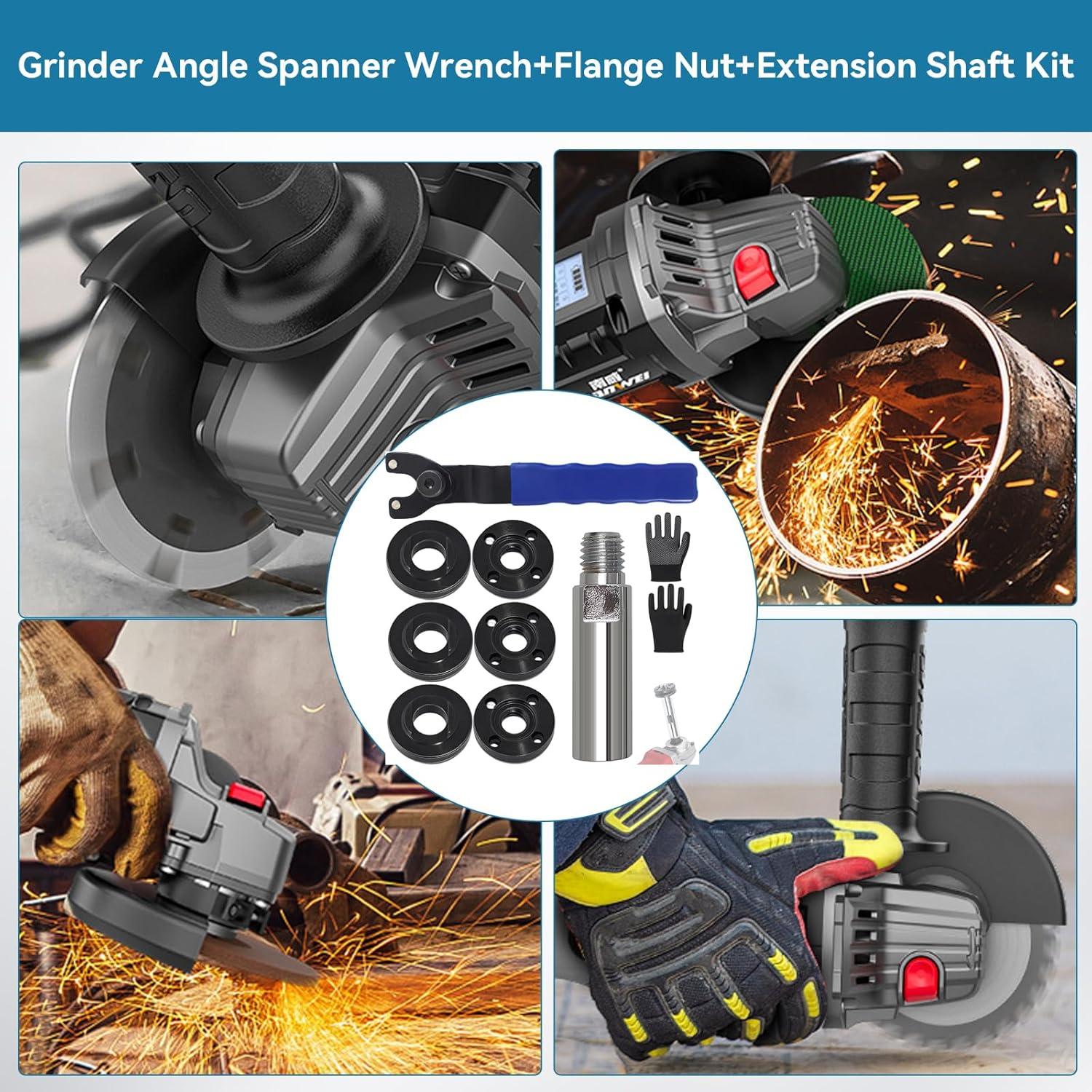 Eje de Extensión para Amoladora Angular Juvaeny 3" + 6 Tuercas