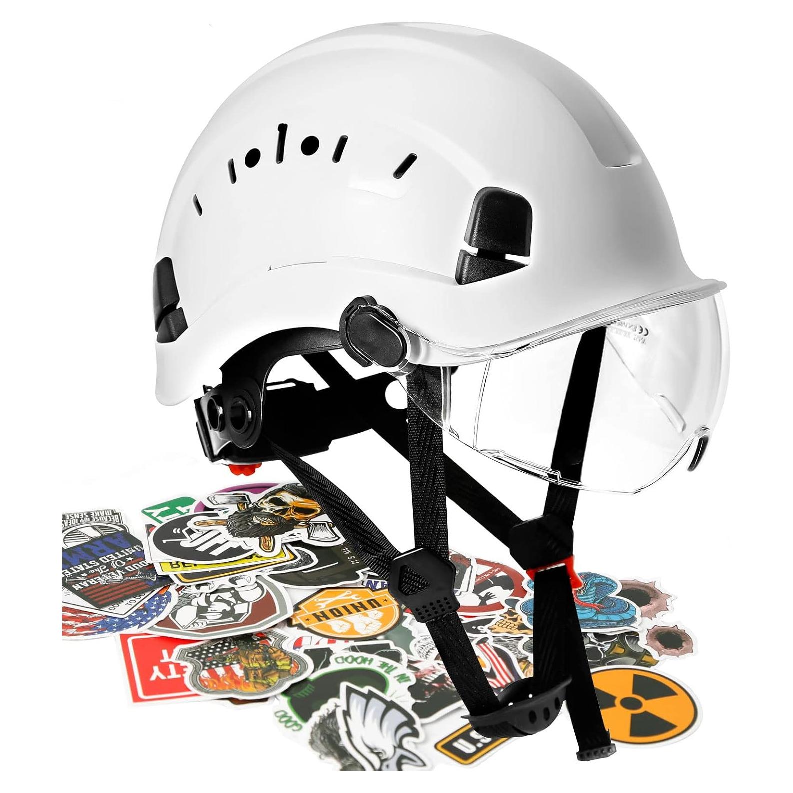 Casco de Seguridad Aolamegs ABS Ajustable con Visera Clara