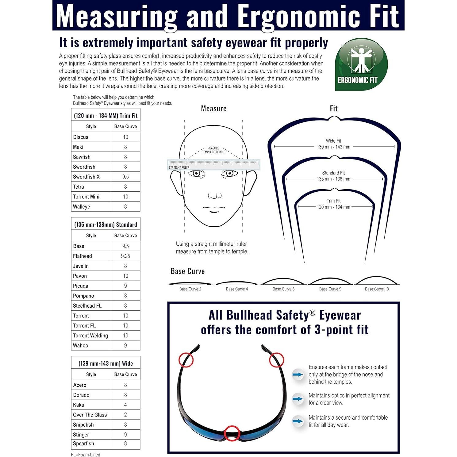 Gafas de seguridad Bullhead Maki lente azul espejo anti-vaho
