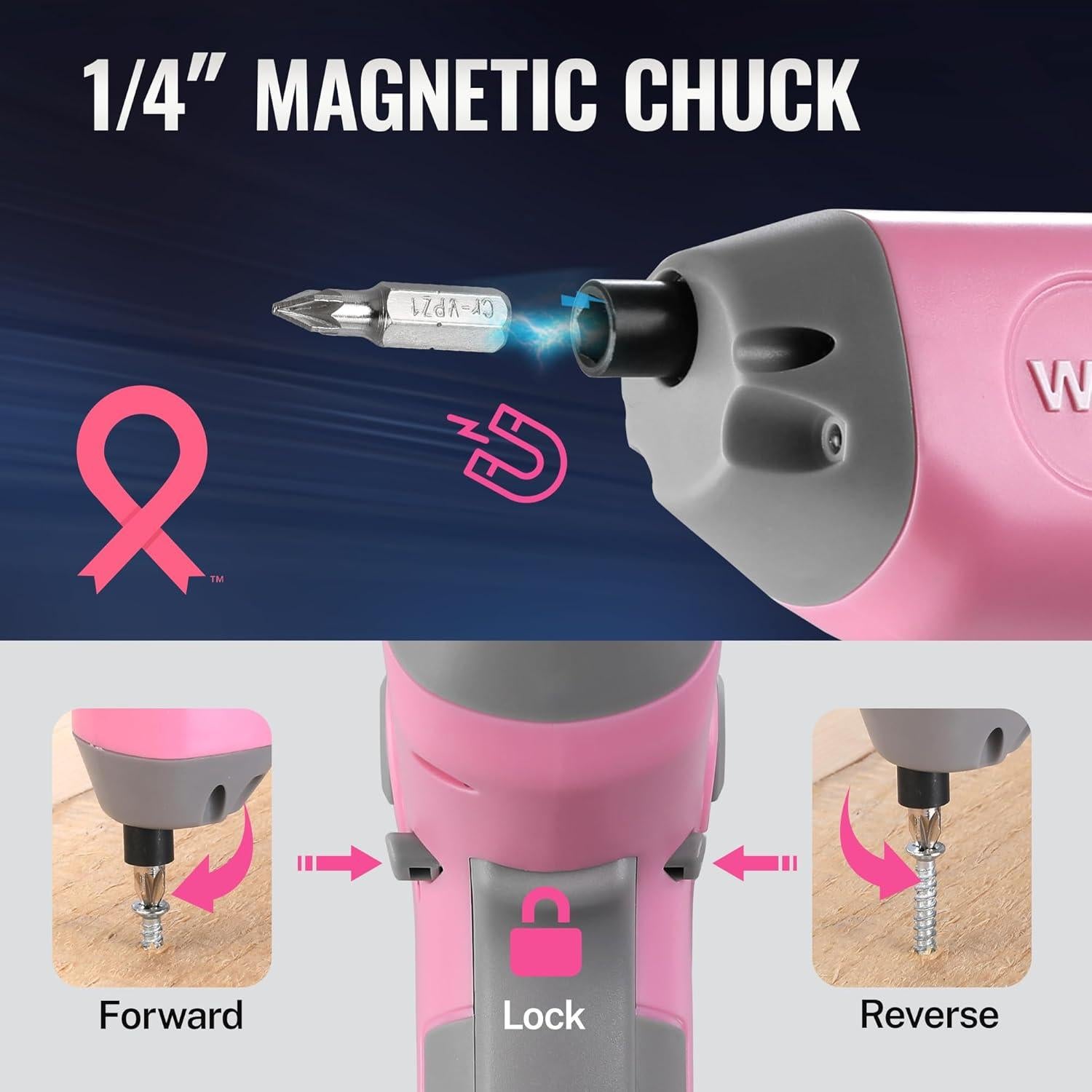 Destornillador Eléctrico Inalámbrico WORKPRO 3.6V con 22 Puntas