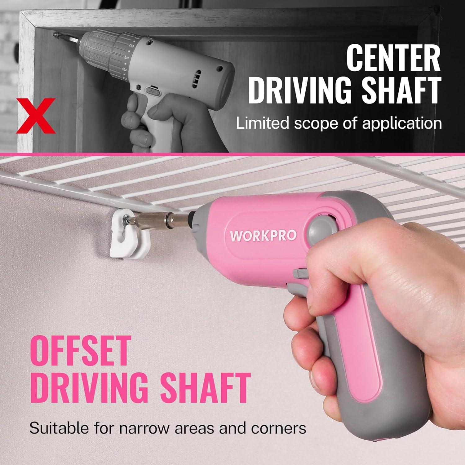 Destornillador Eléctrico Inalámbrico WORKPRO 3.6V con 22 Puntas