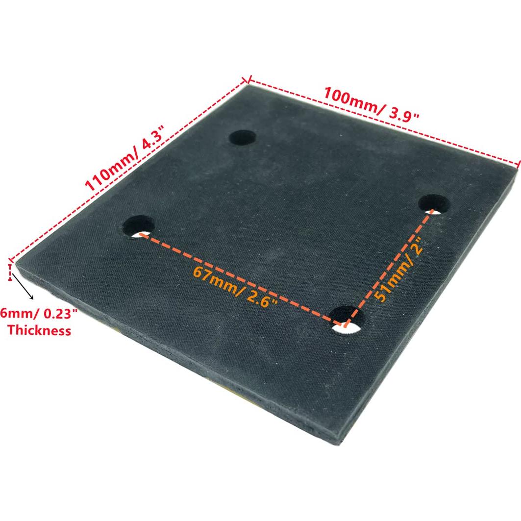 Paquete de 2 Almohadillas de Goma Adiyer para Lijadora 4510