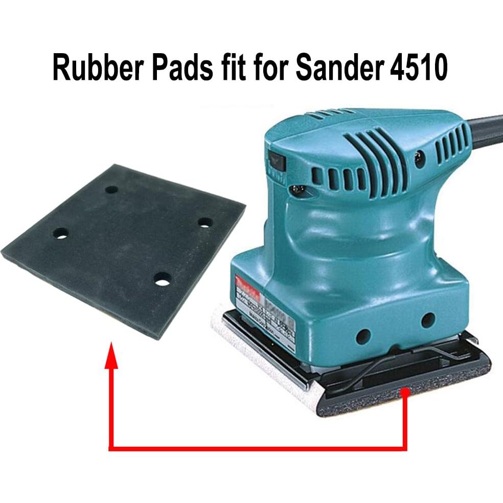 Paquete de 2 Almohadillas de Goma Adiyer para Lijadora 4510