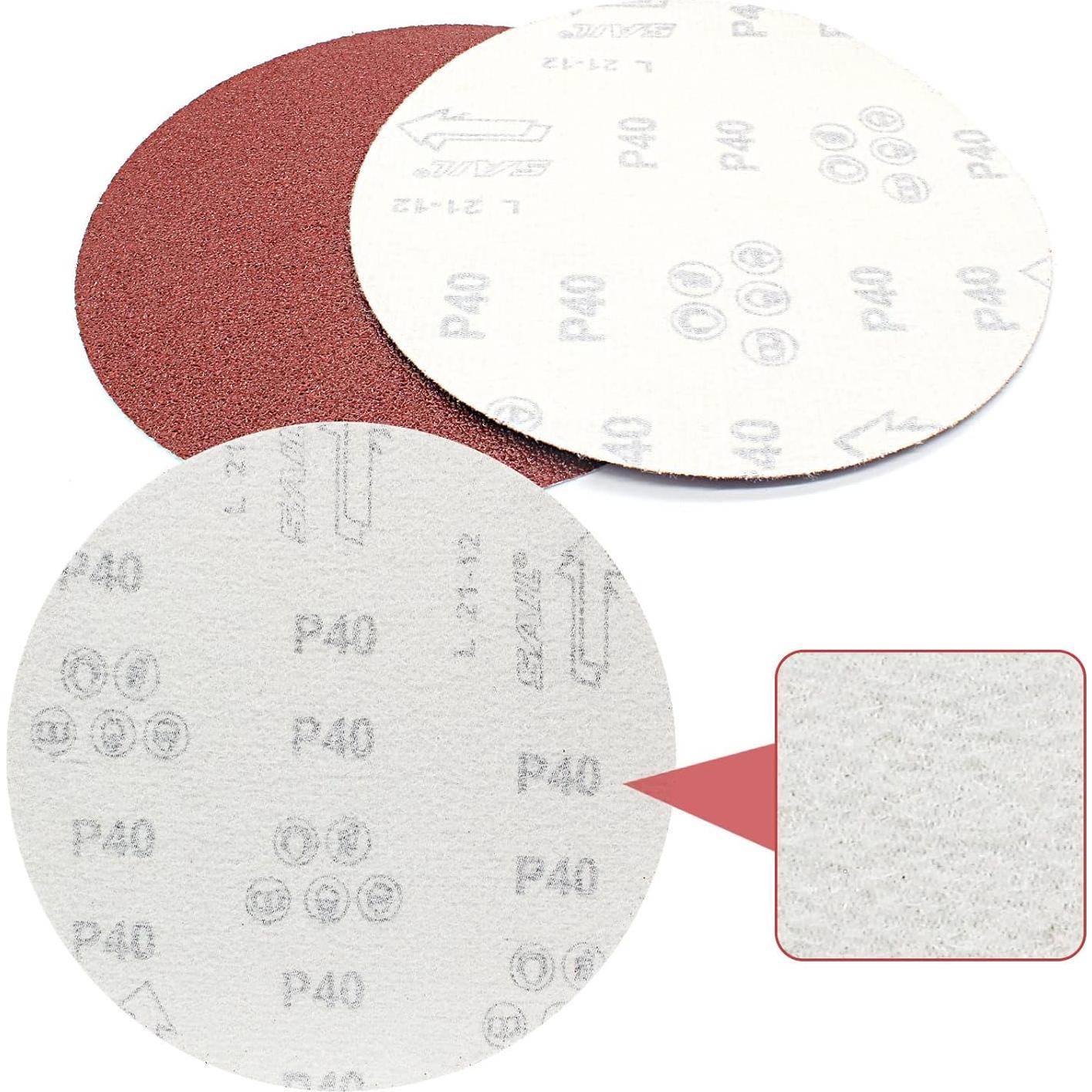 Discos de Lijado 40PCS 17.78 cm 40 Grano BokWin Autoadhesivos