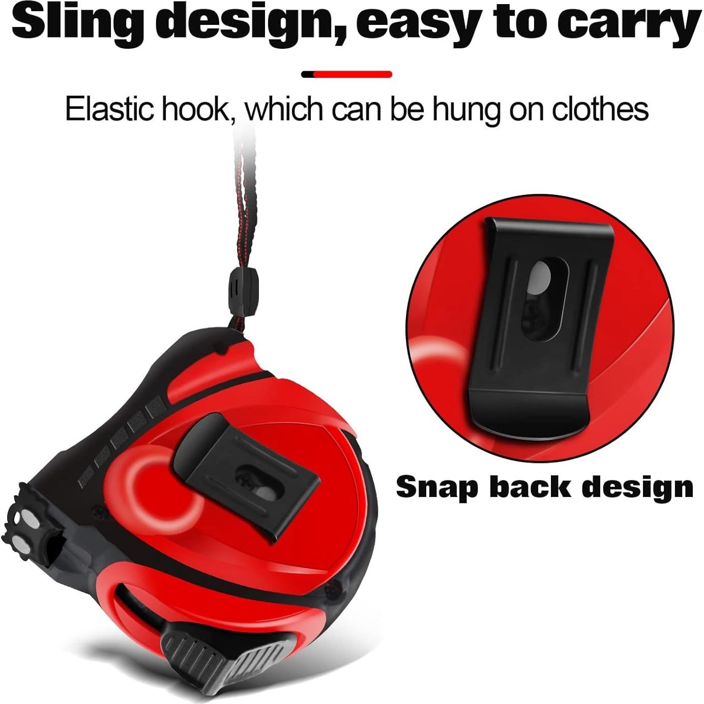 Cinta Métrica Magnética WISEUP 4.88 m con Fracciones y Clip