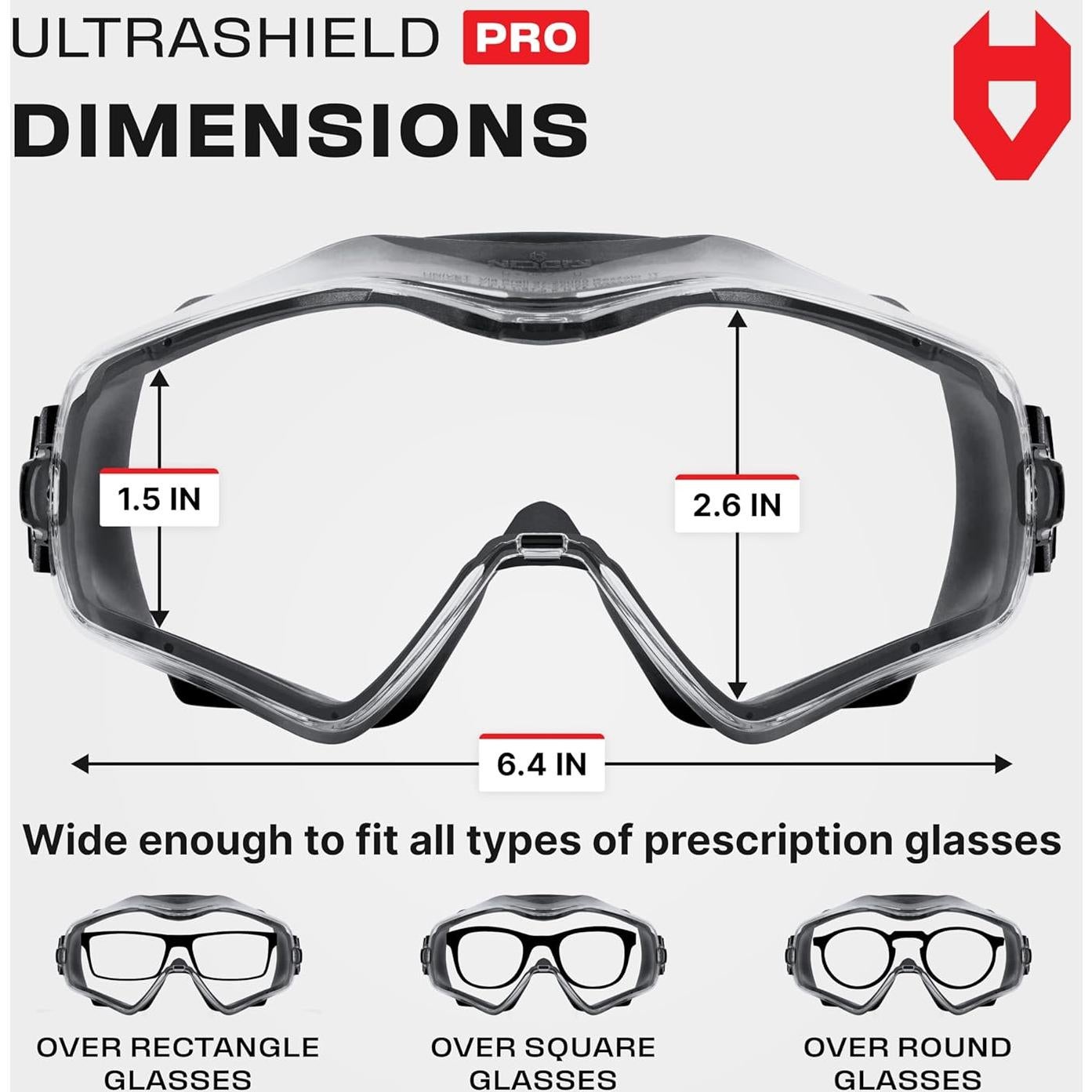 Gafas de Seguridad NoCry sobre Gafas - Resistencia UV y Antiempañante
