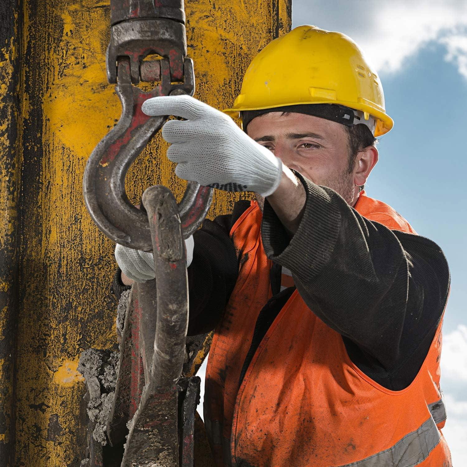Guantes de Trabajo Evridwear 12 Pares Algodón y Poliester L
