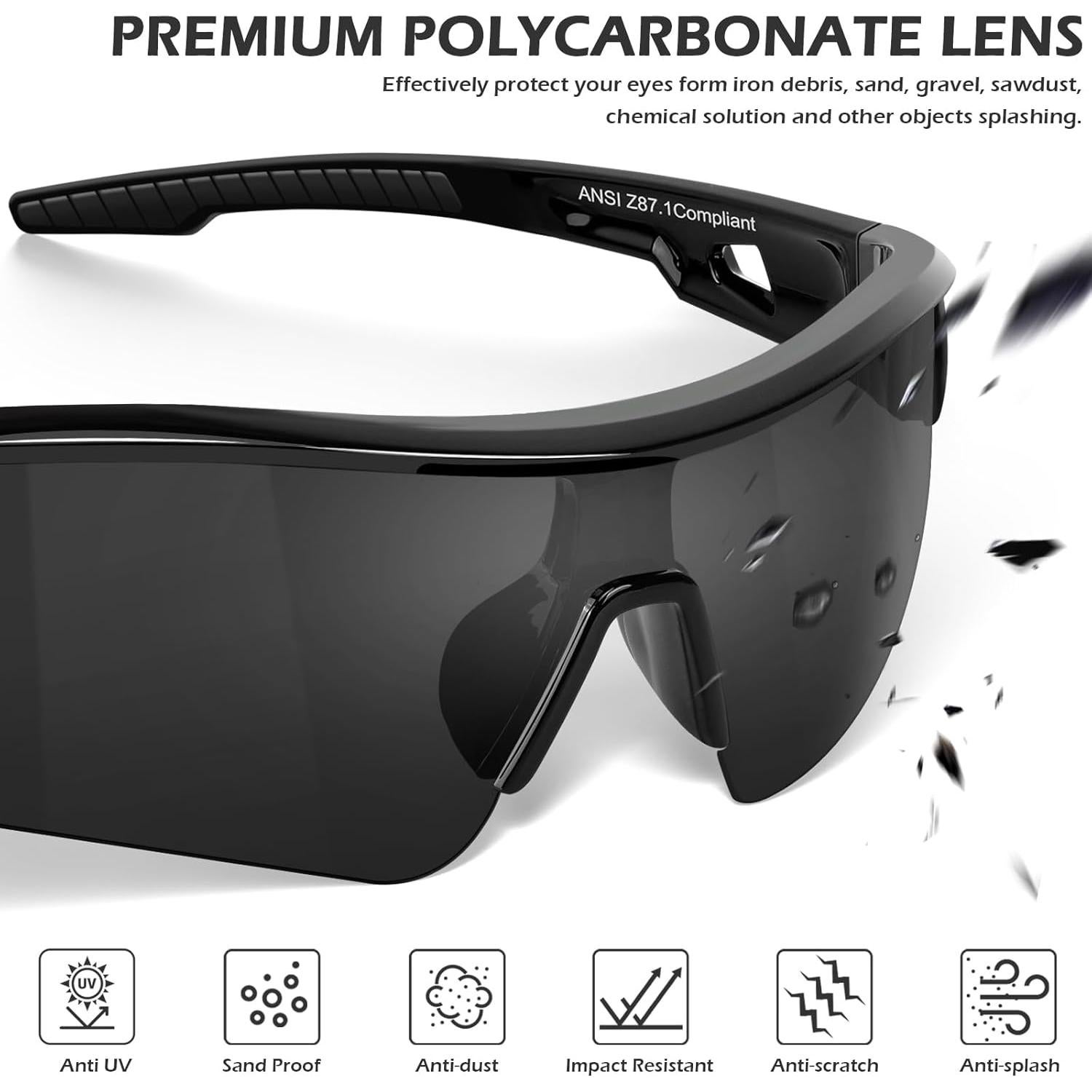 Gafas de Seguridad OXG 3 Paquete Unisex ANSI Z87.1