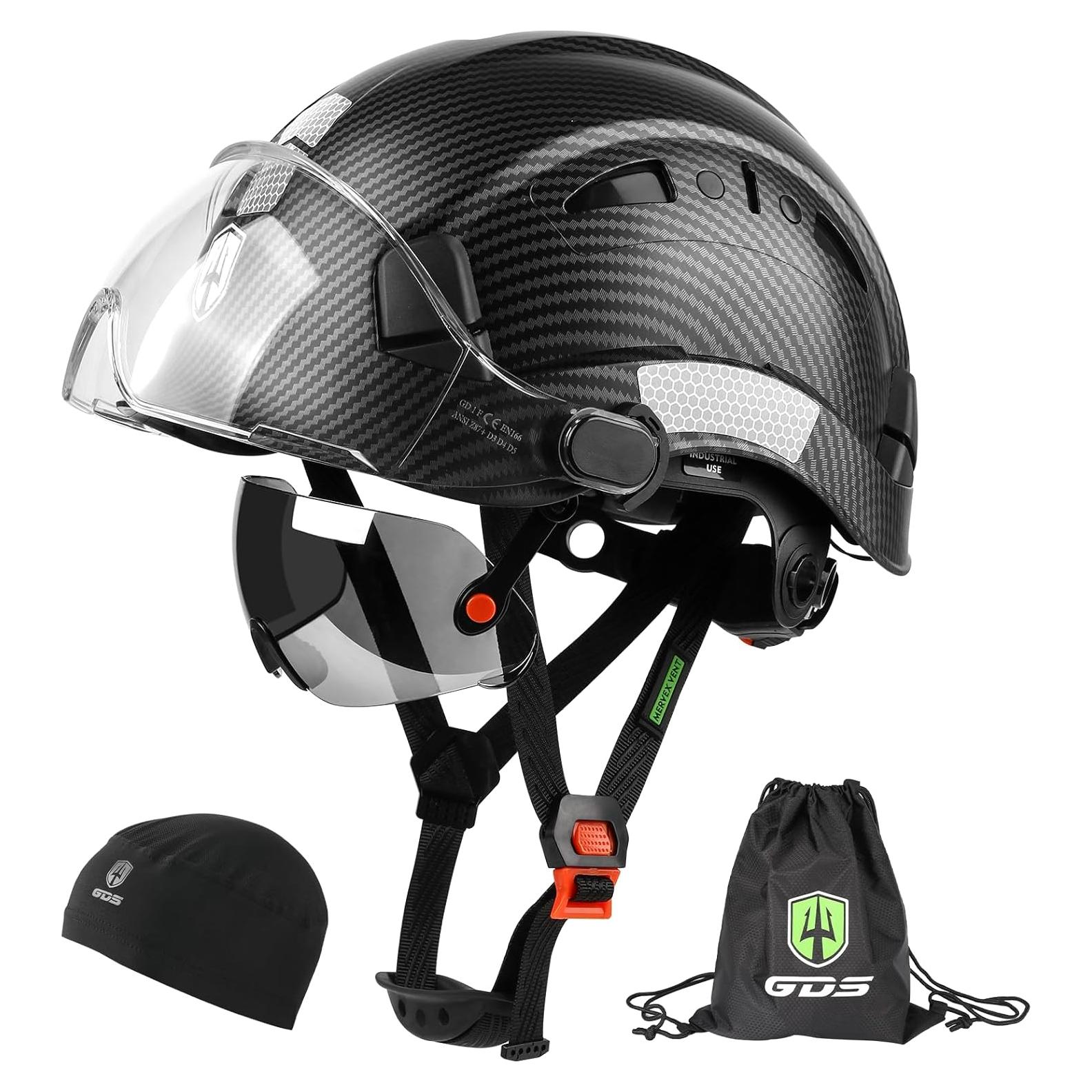 Casco de Seguridad GREEN DEVIL con Visera Tinte y Clara